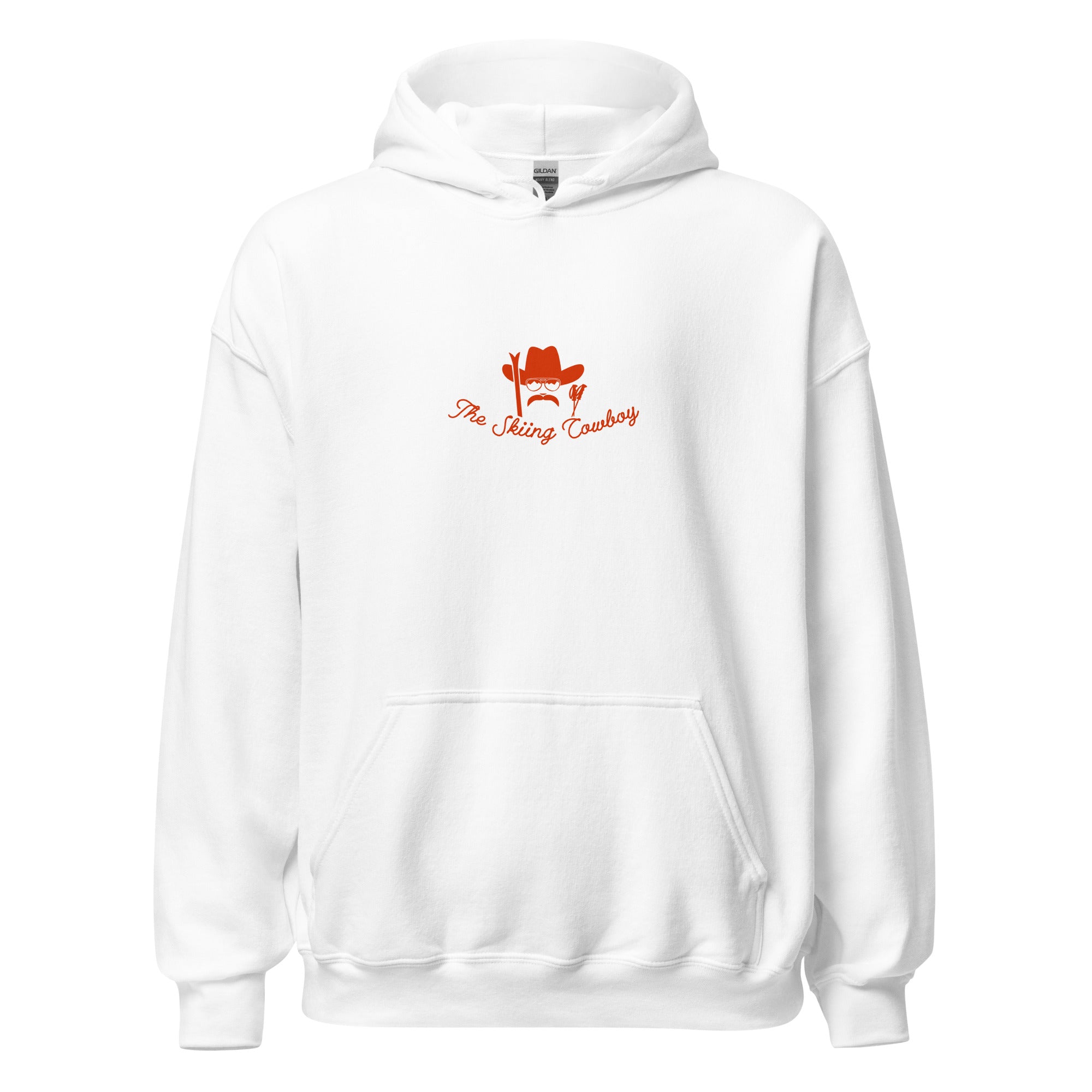 Unisex Hoodie Skiing Duel on light colors (front & back)