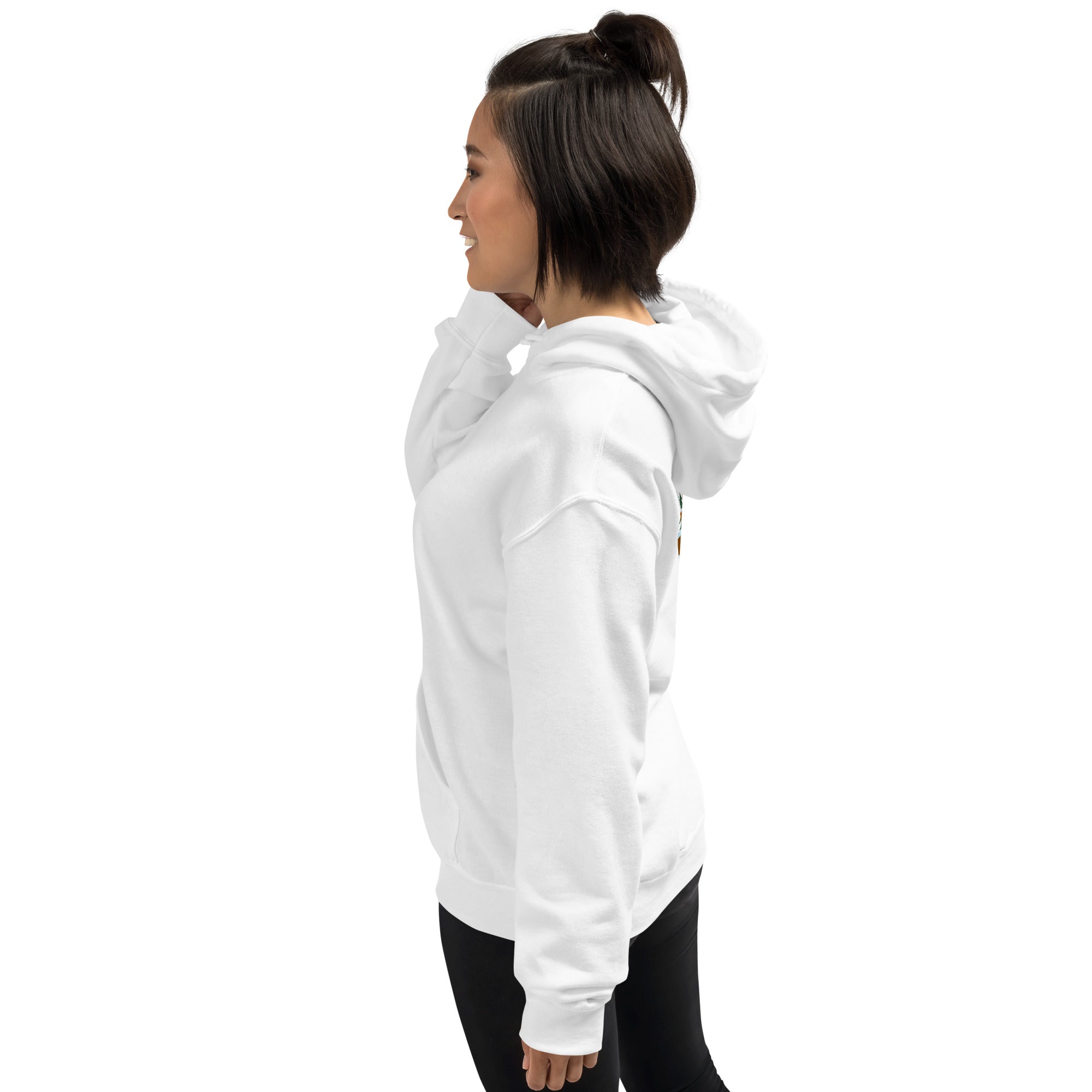 Unisex Hoodie Skiing Duel on light colors (front & back)