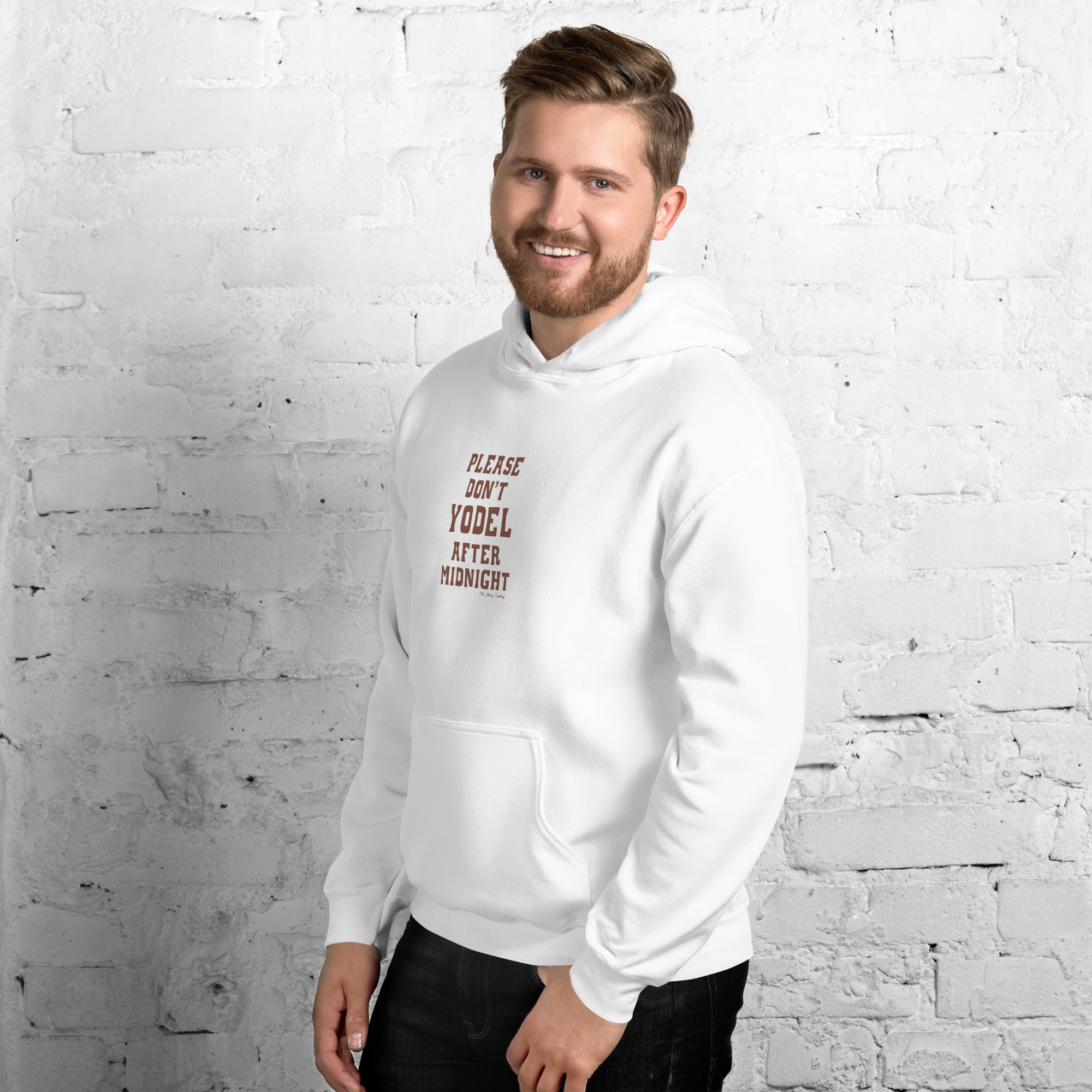 Unisex Hoodie Don't Yodel After Midnight on light colors