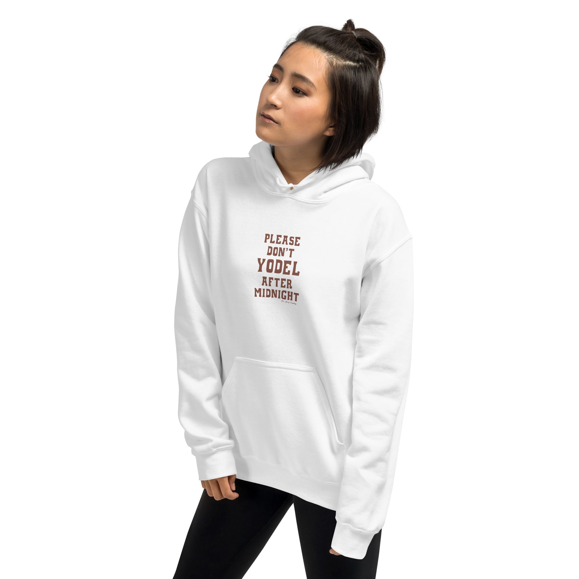 Unisex Hoodie Don't Yodel After Midnight on light colors