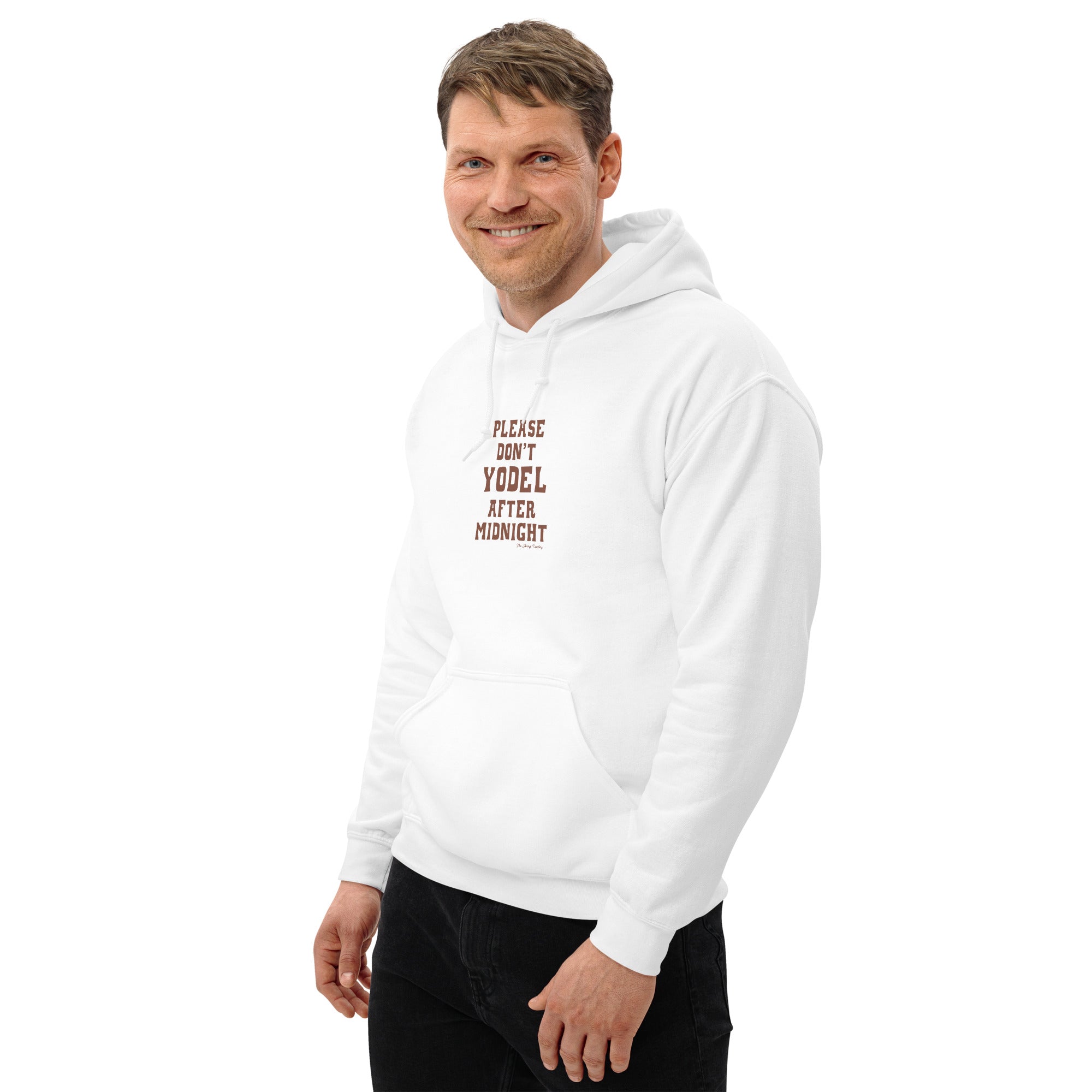 Unisex Hoodie Don't Yodel After Midnight on light colors