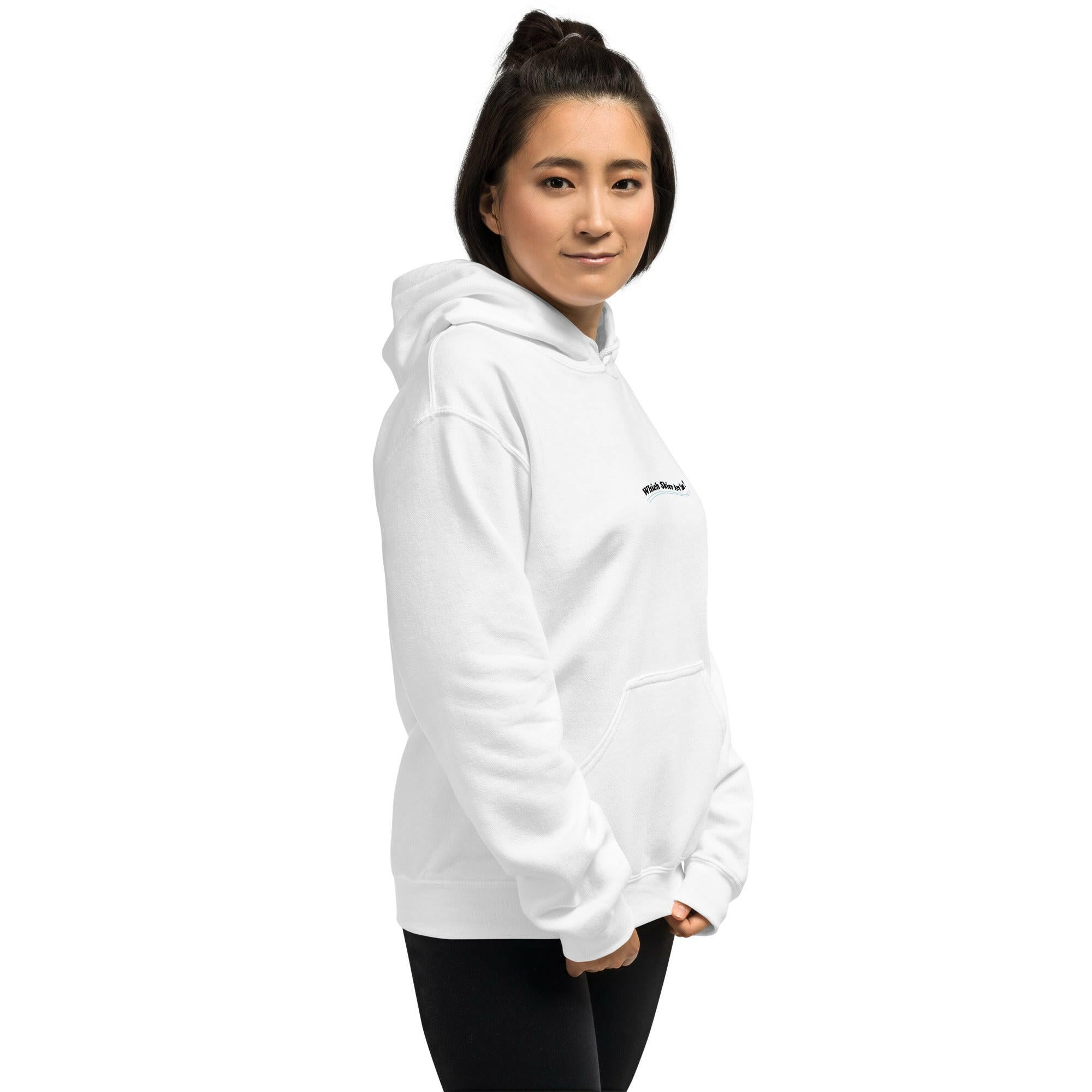 Unisex Hoodie Which skier are you? Ski Racer (front & back) on light colors