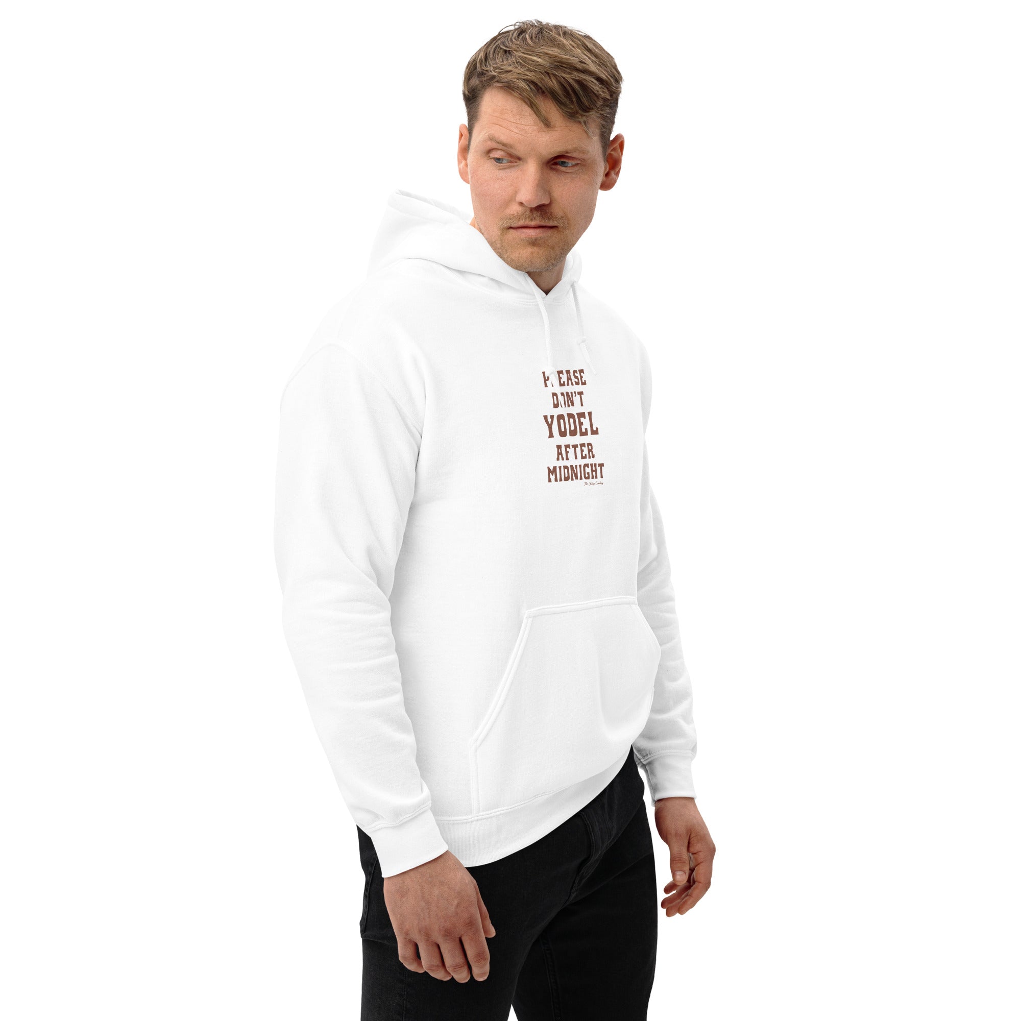 Unisex Hoodie Don't Yodel After Midnight on light colors