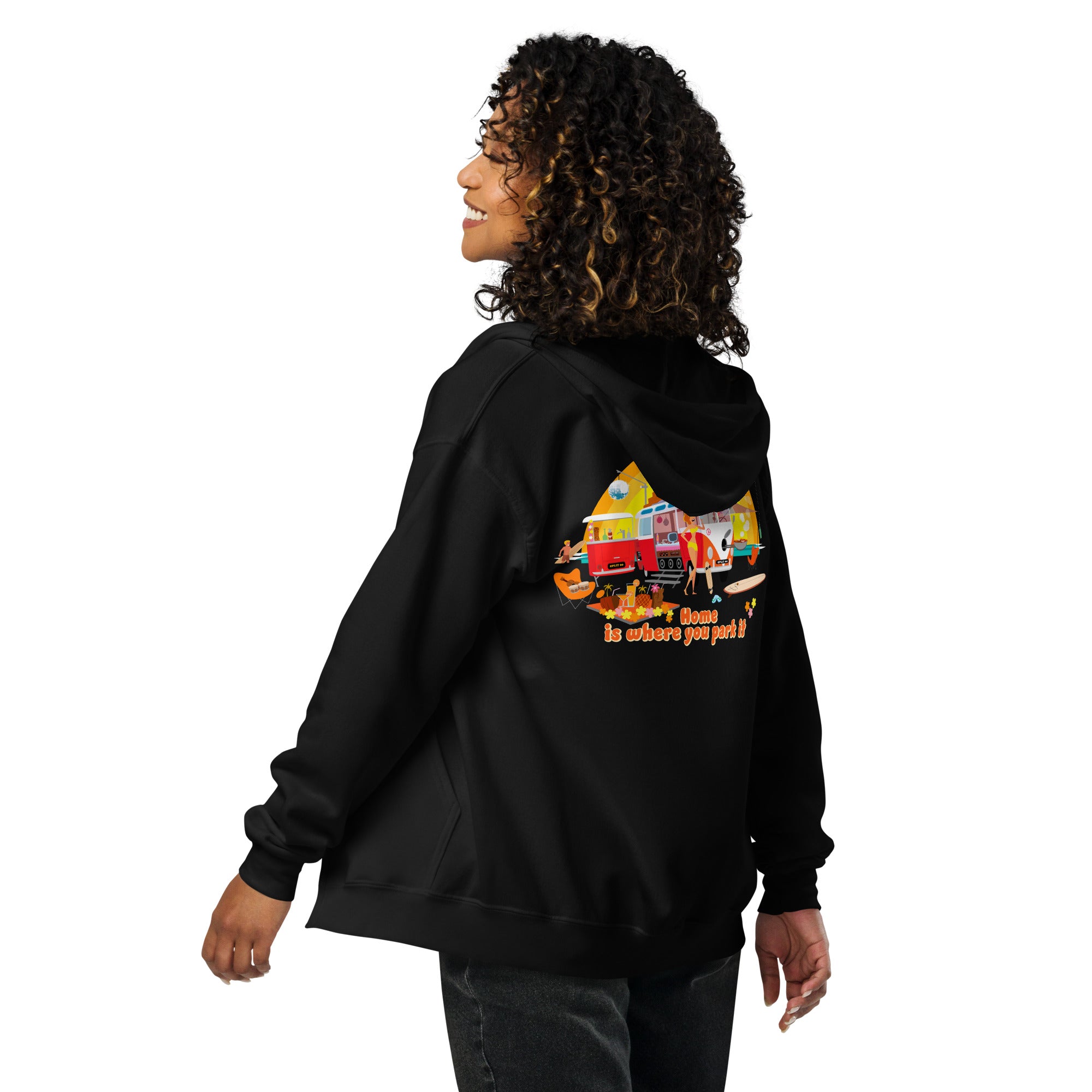 Unisex heavy blend zip hoodie Ultra Combi Home is where you park it