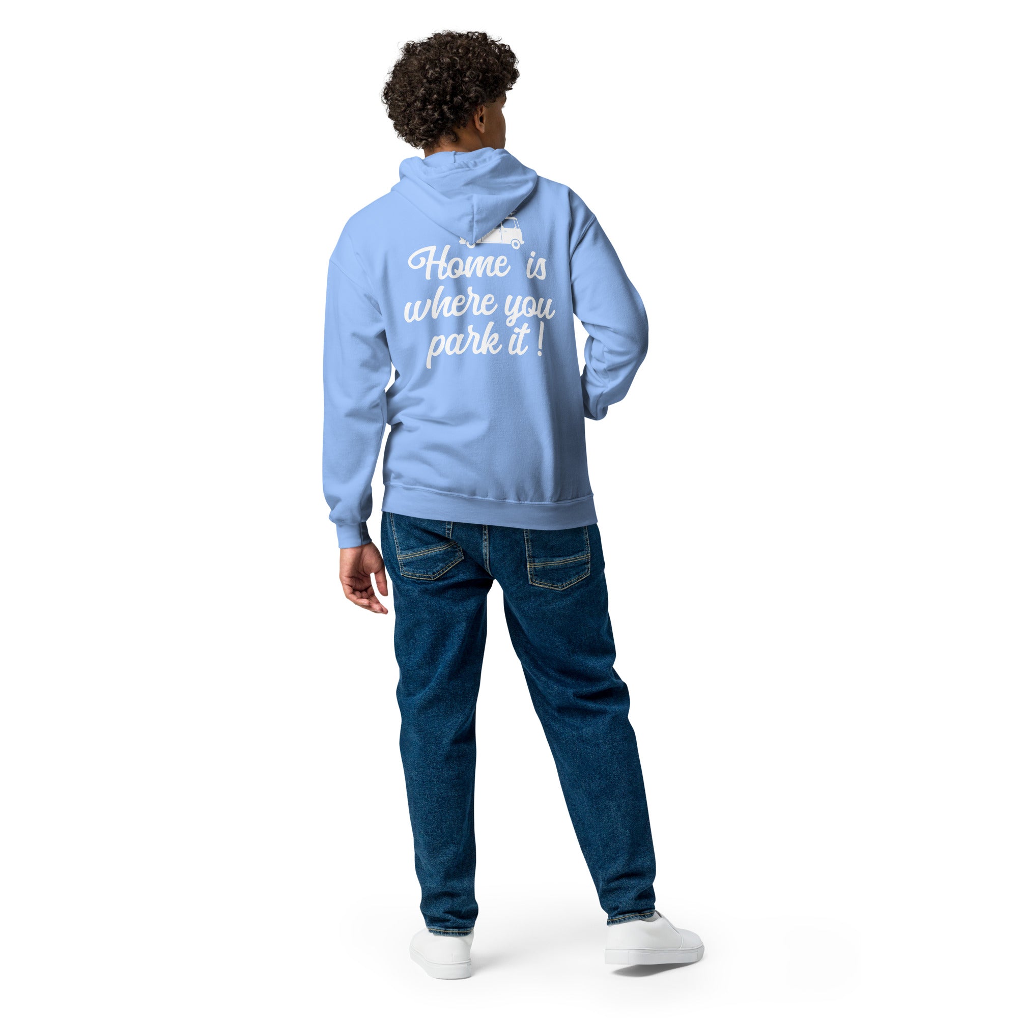 Unisex heavy blend zip hoodie White Surf Combi Home is where you park it