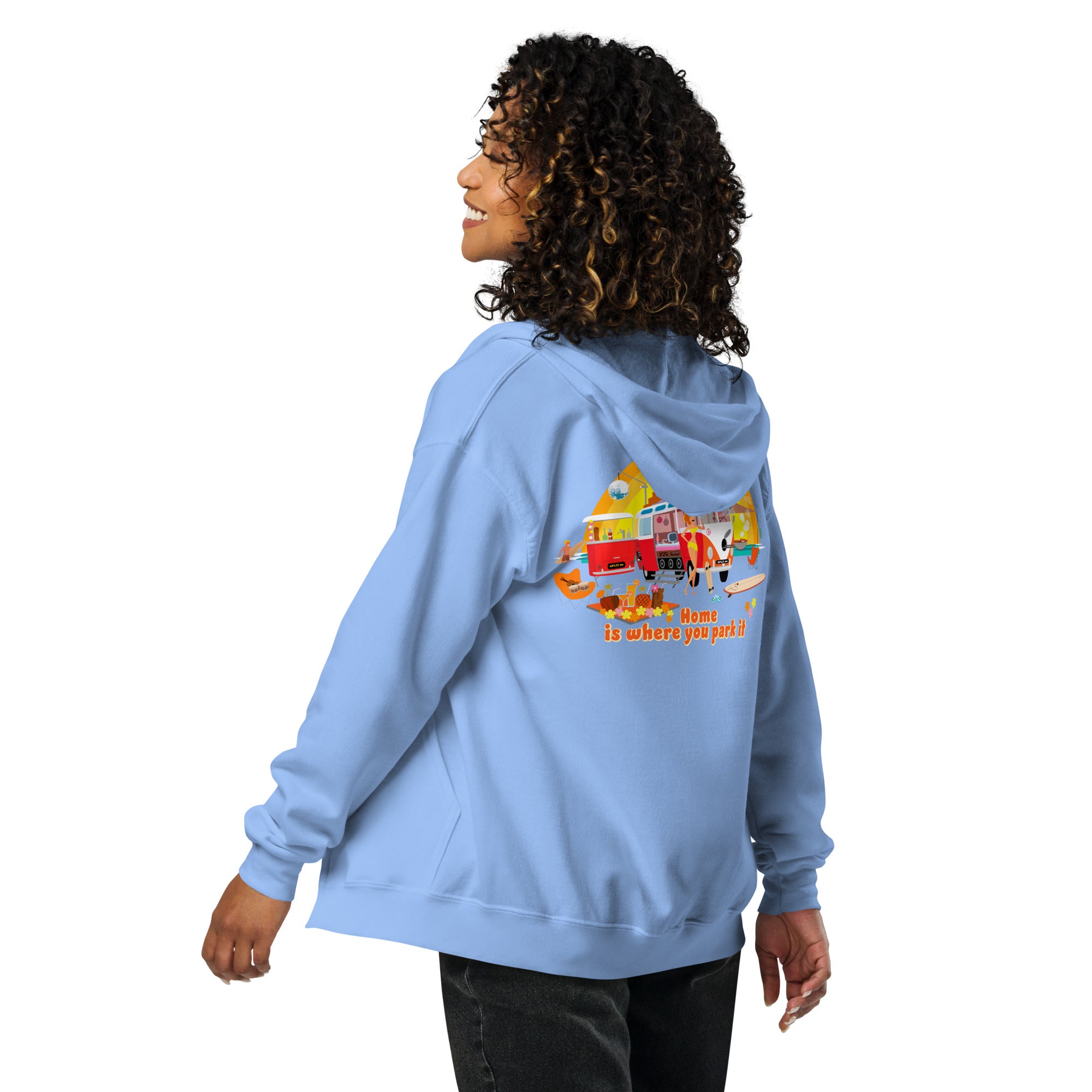 Unisex heavy blend zip hoodie Ultra Combi Home is where you park it