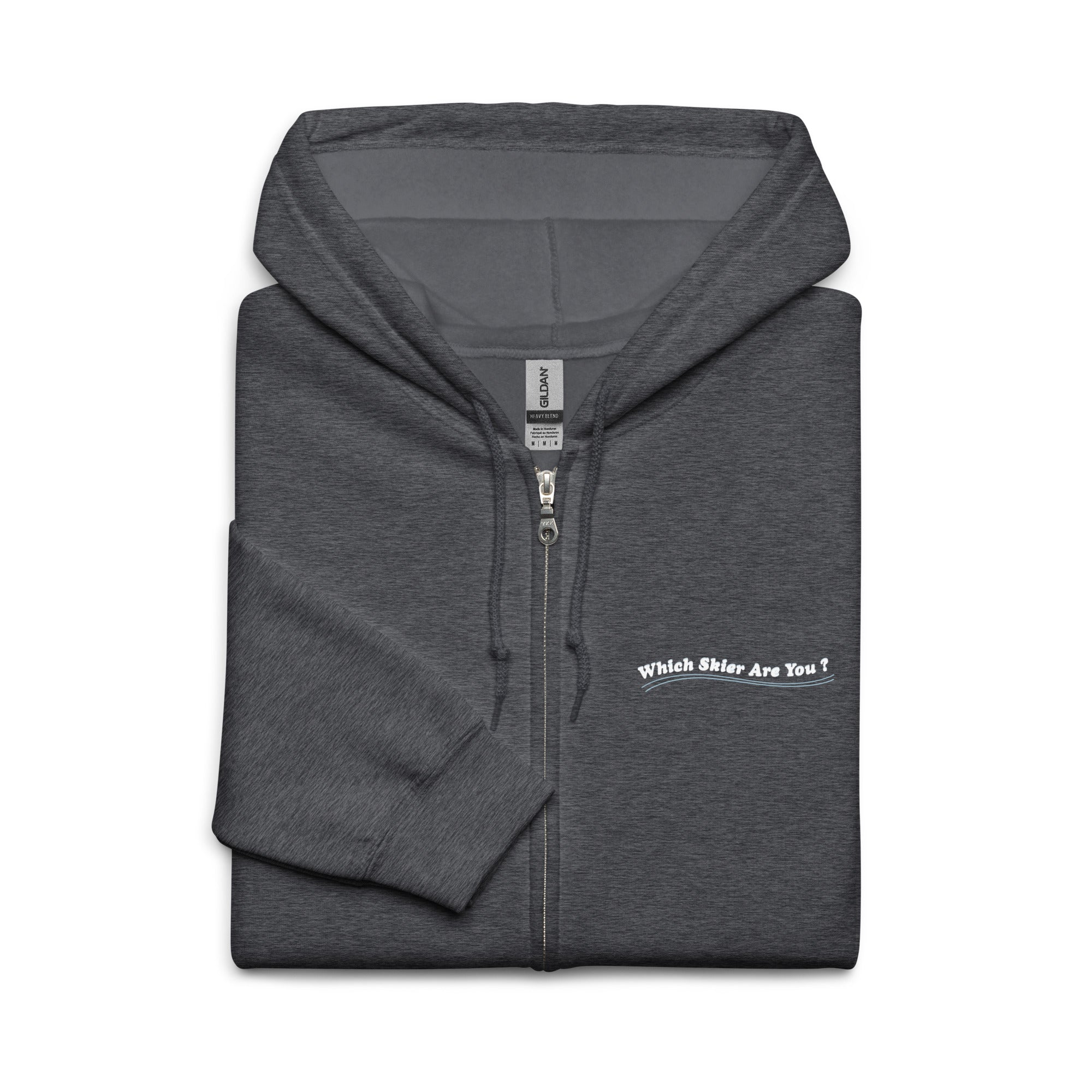 Unisex heavy blend zip hoodie Which skier are you? Love Instructor First Lesson free on dark colors (front & back)