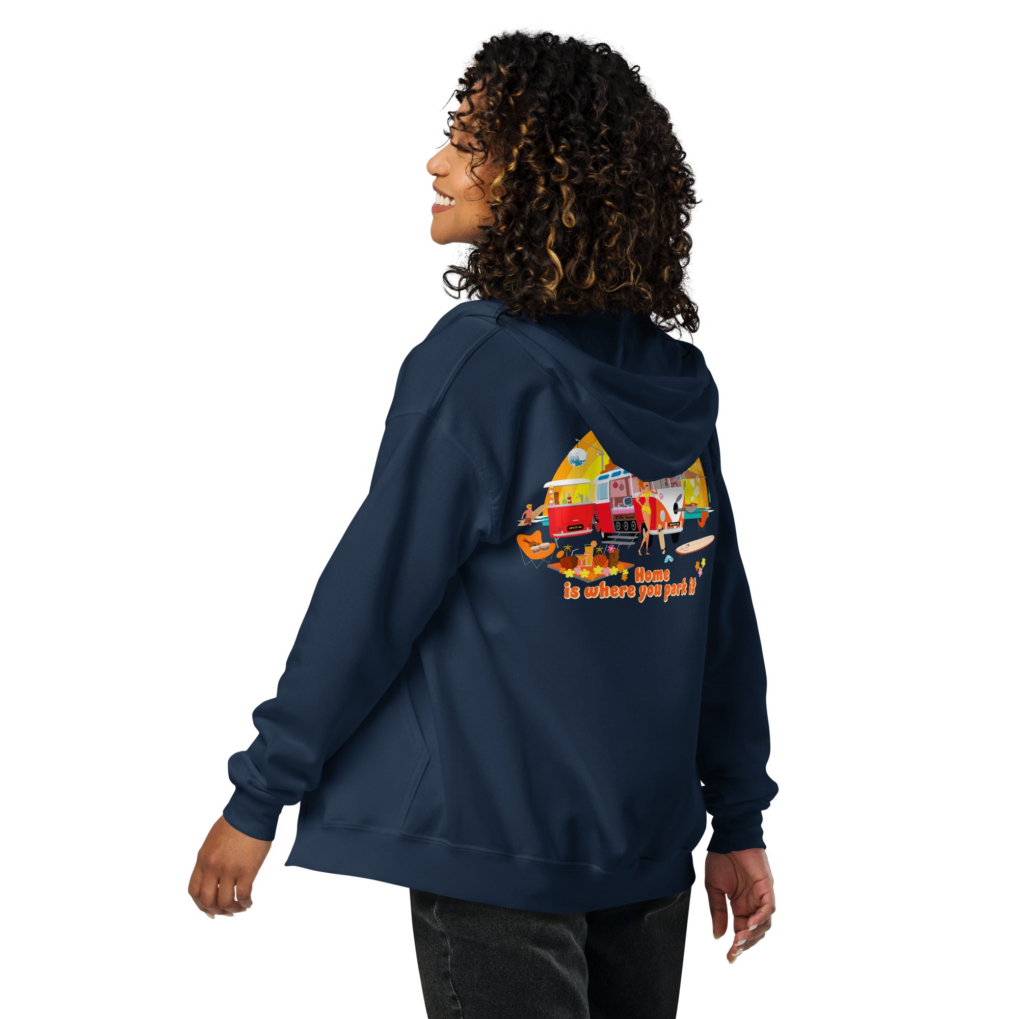 Unisex heavy blend zip hoodie Ultra Combi Home is where you park it