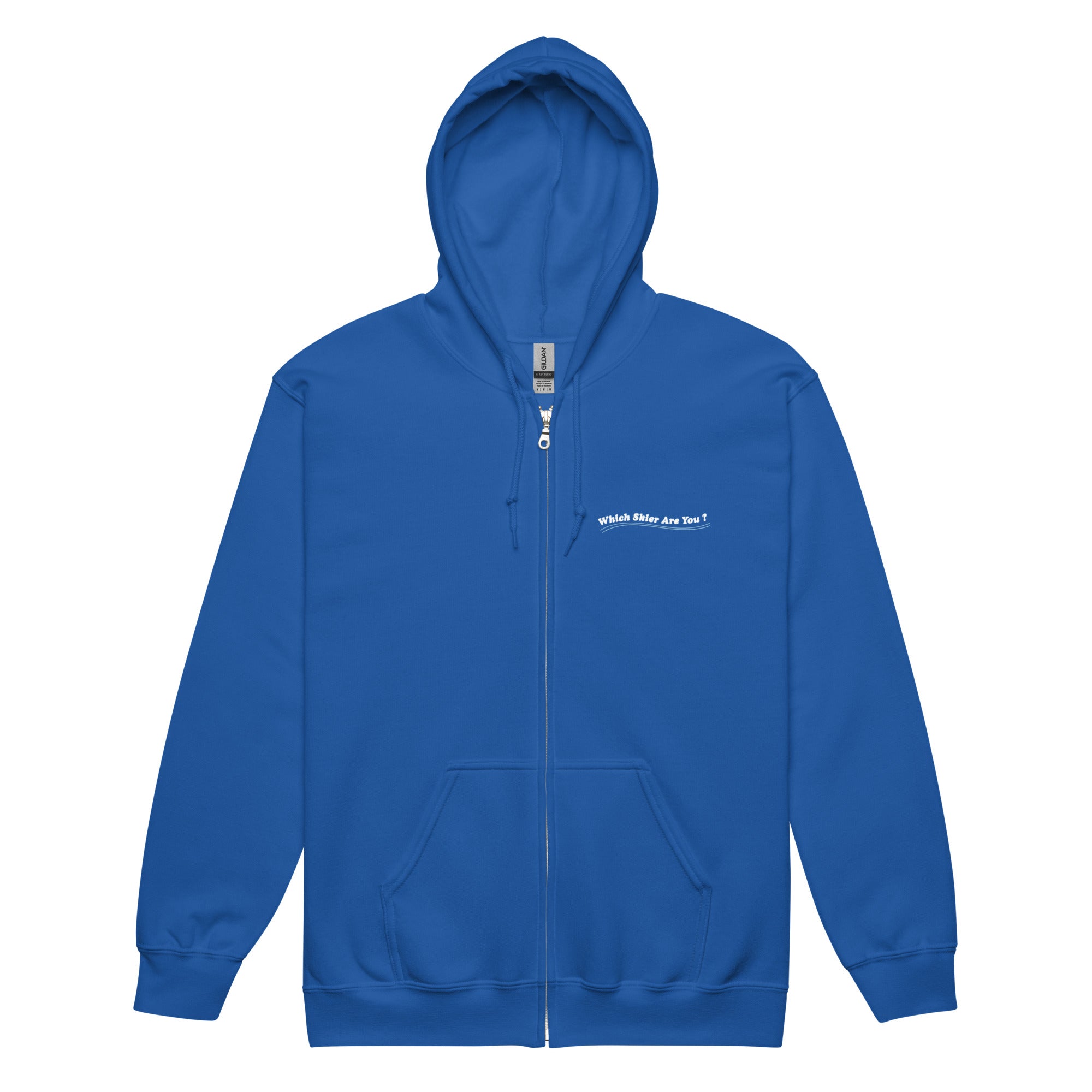 Unisex heavy blend zip hoodie Which skier are you? Love Instructor First Lesson free on dark colors (front & back)