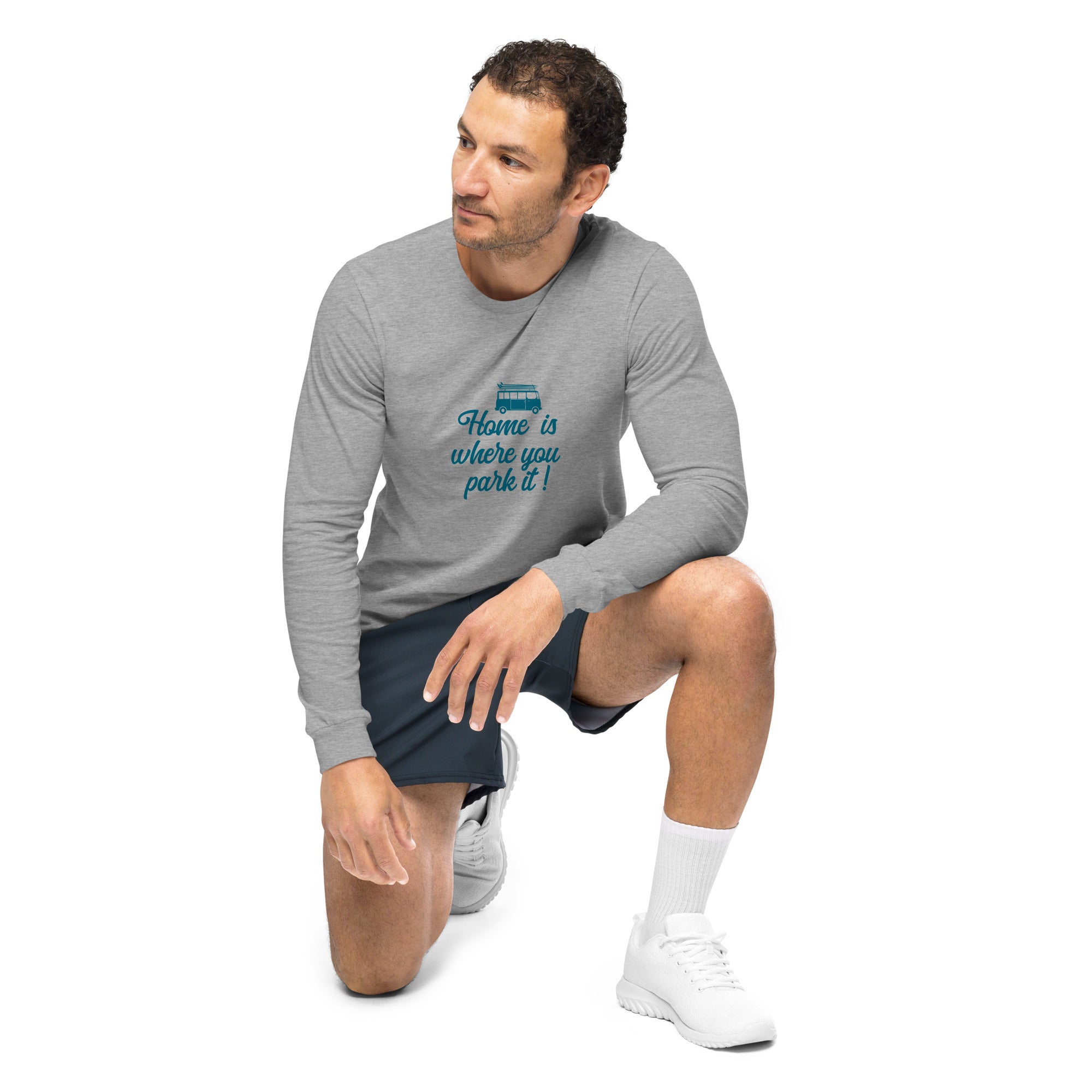 Unisex Long Sleeve Tee Blue Surf Combi Home is where you park it