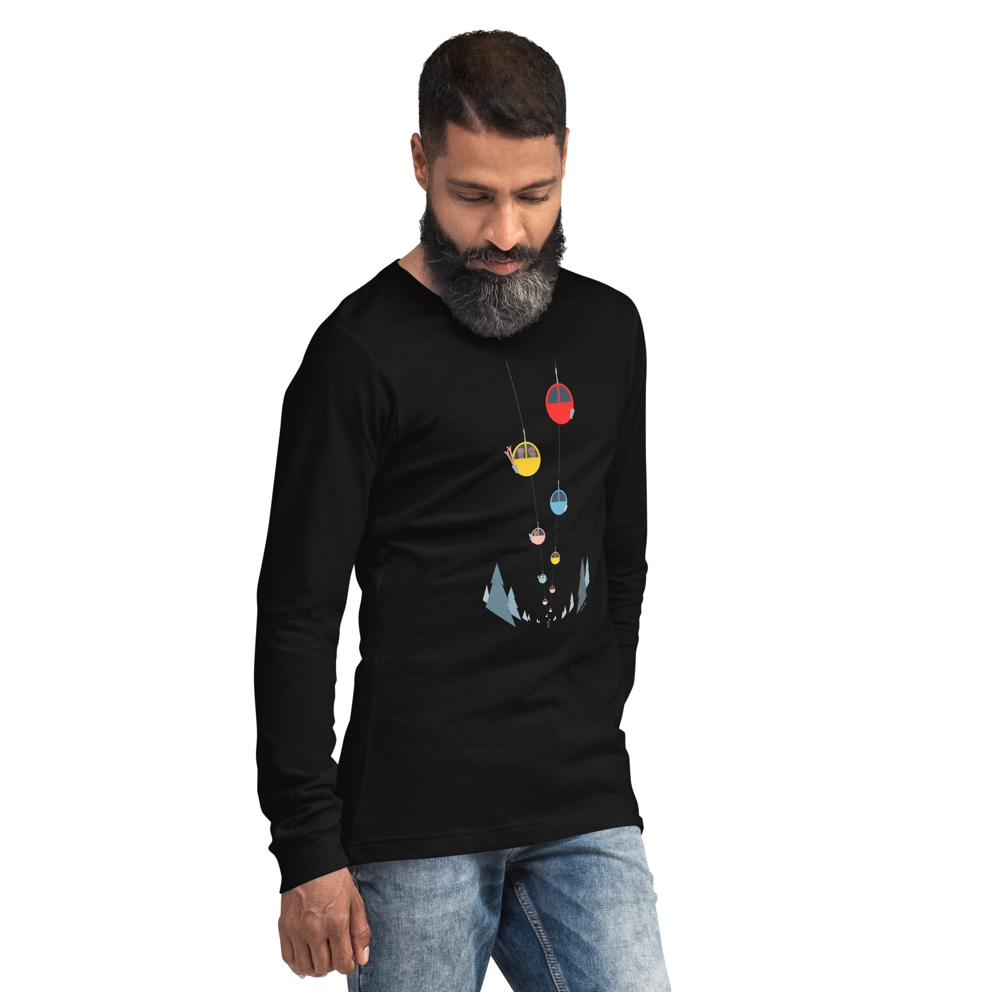 Unisex Long Sleeve Tee Gondolas in the mist