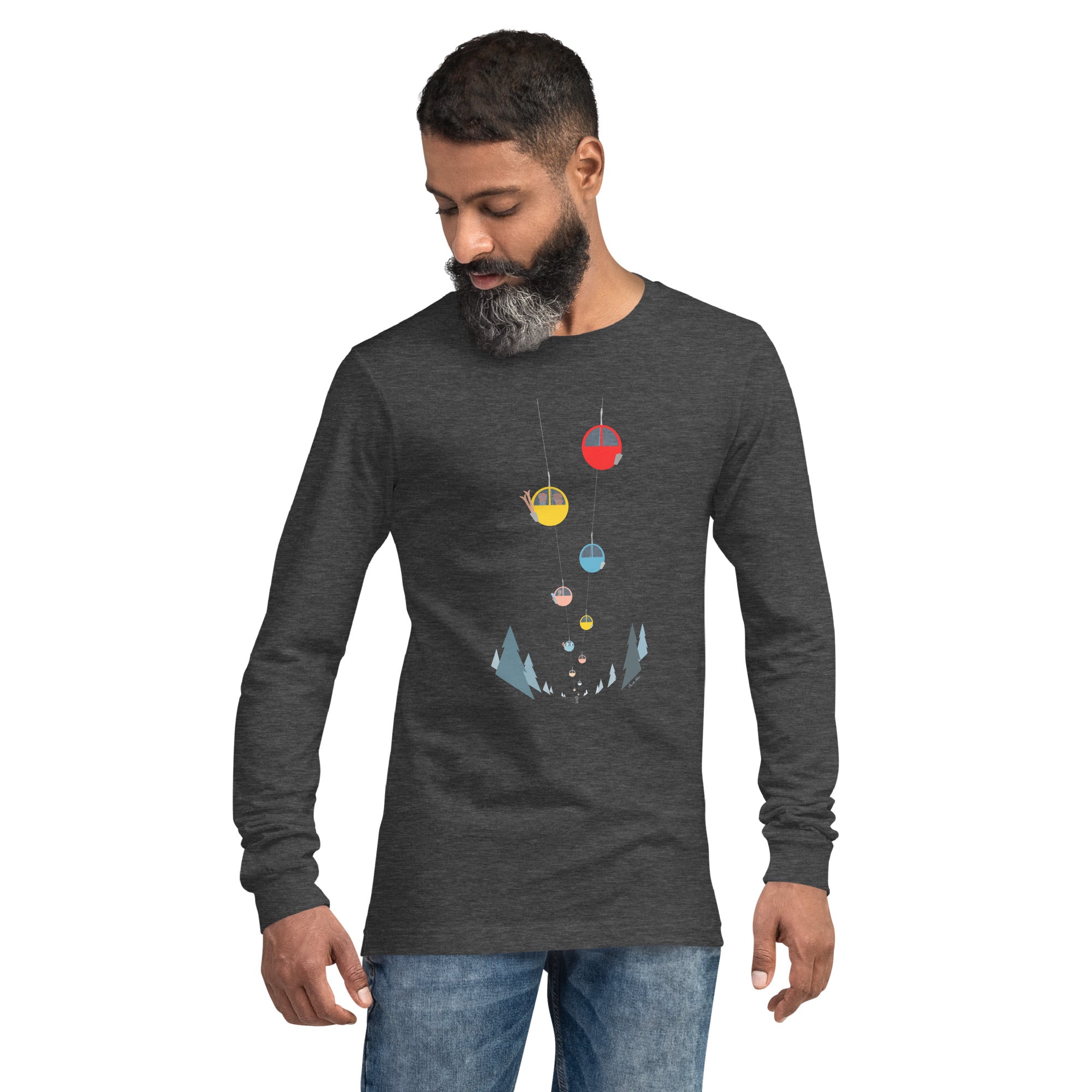 Unisex Long Sleeve Tee Gondolas in the mist