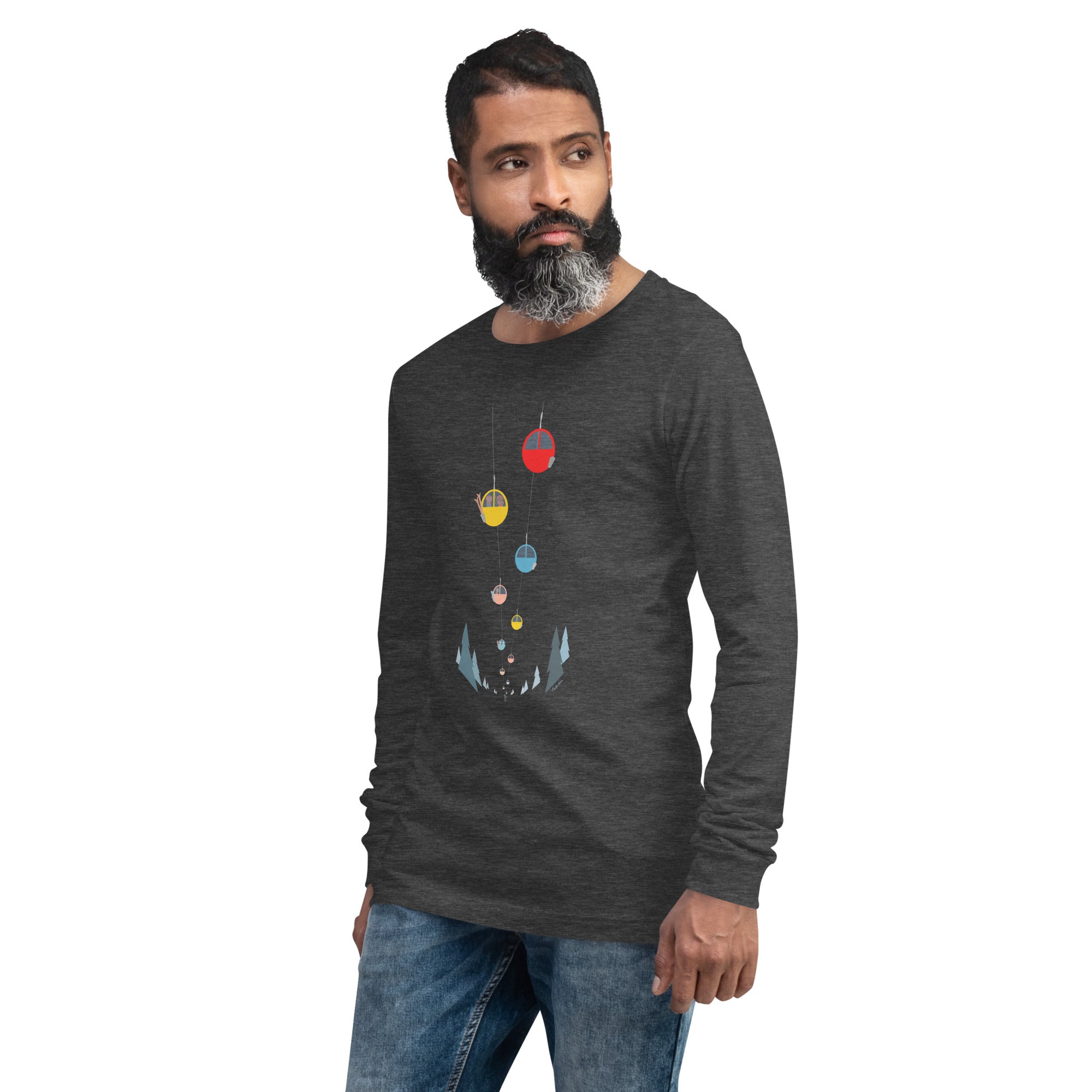 Unisex Long Sleeve Tee Gondolas in the mist