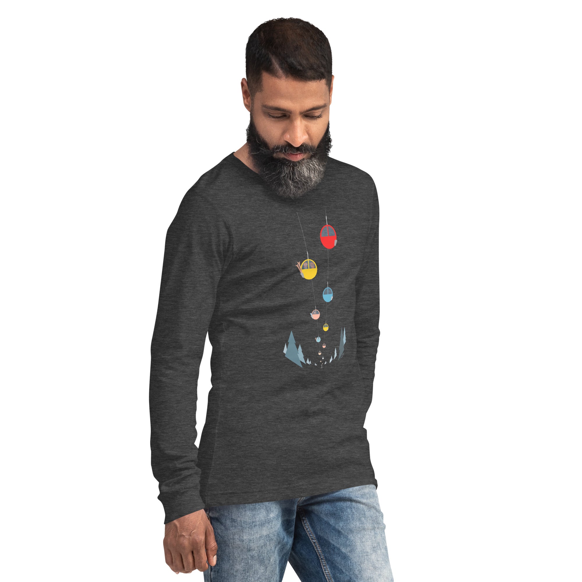 Unisex Long Sleeve Tee Gondolas in the mist