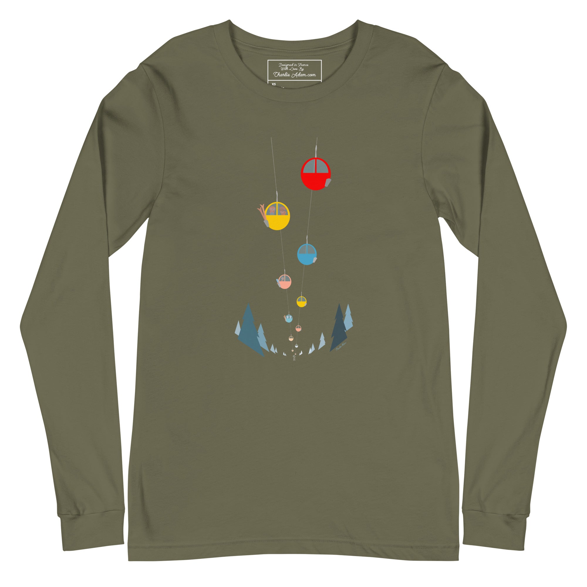 Unisex Long Sleeve Tee Gondolas in the mist