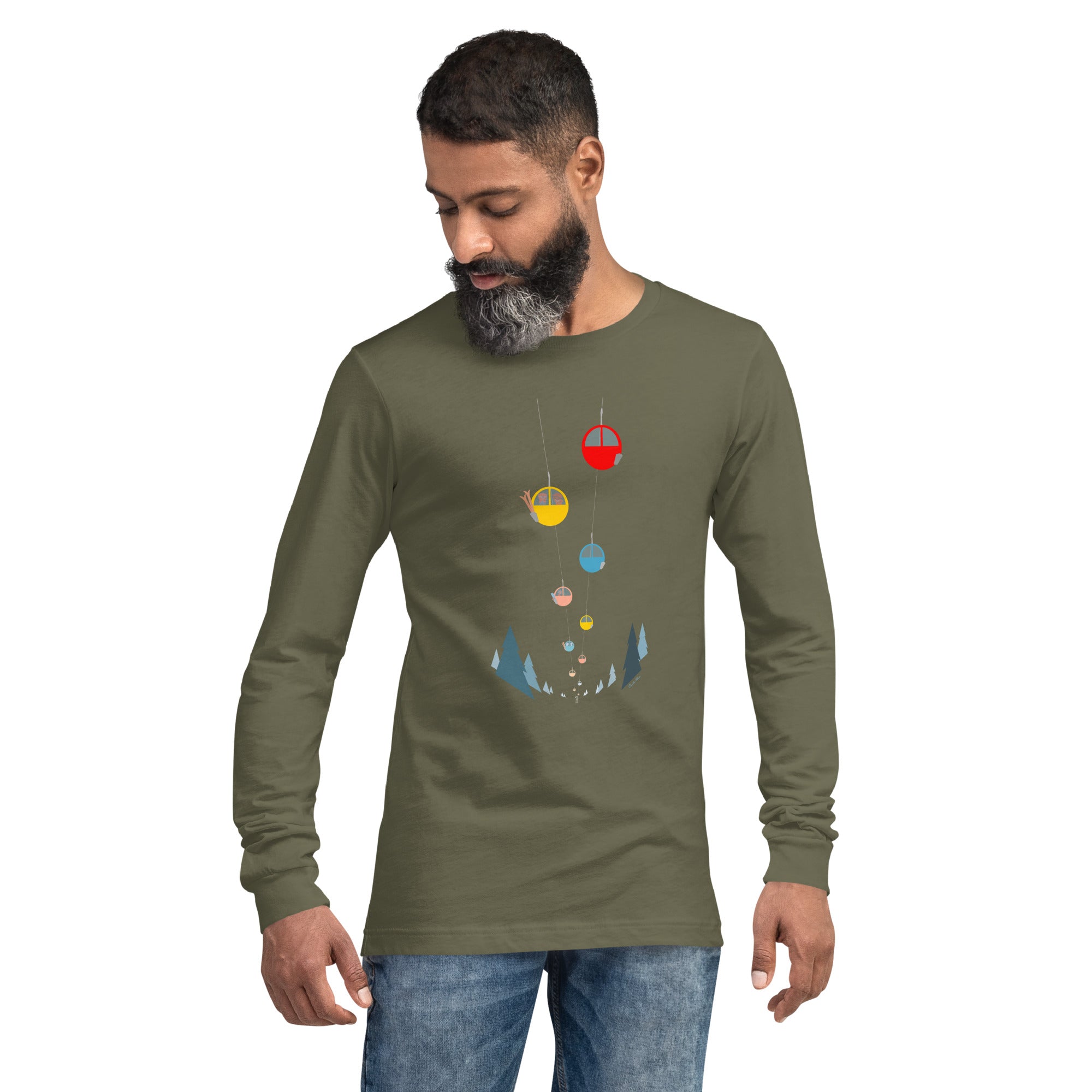 Unisex Long Sleeve Tee Gondolas in the mist