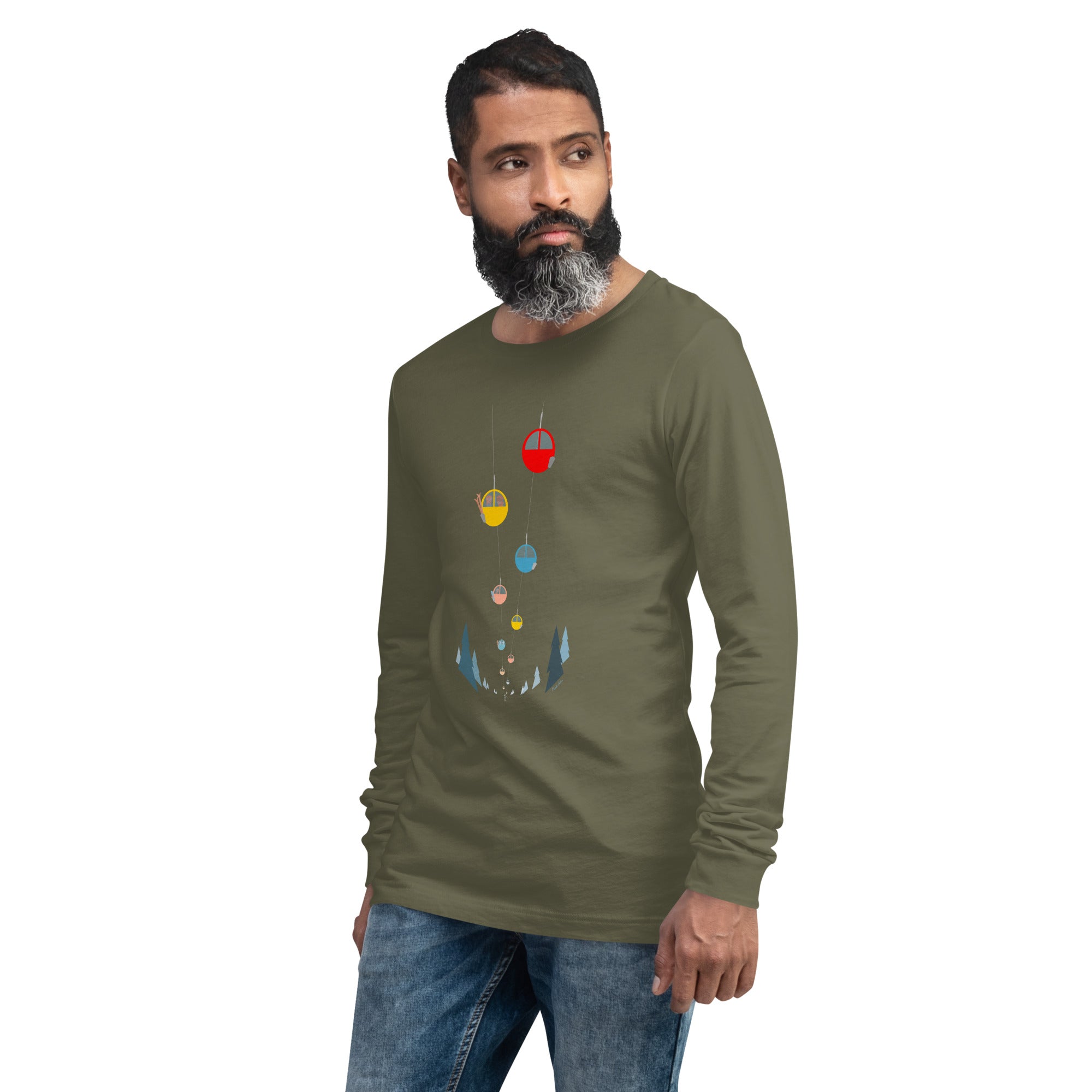 Unisex Long Sleeve Tee Gondolas in the mist