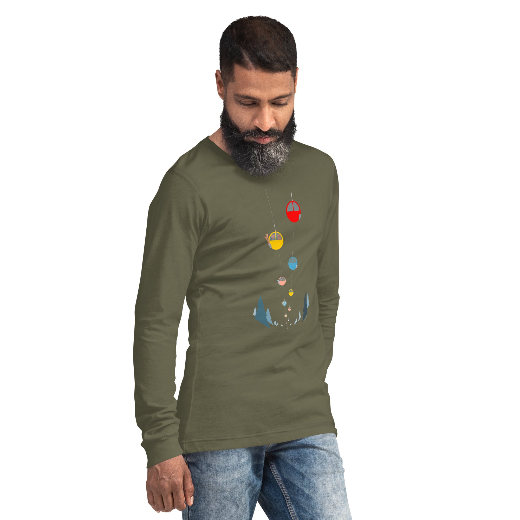 Unisex Long Sleeve Tee Gondolas in the mist