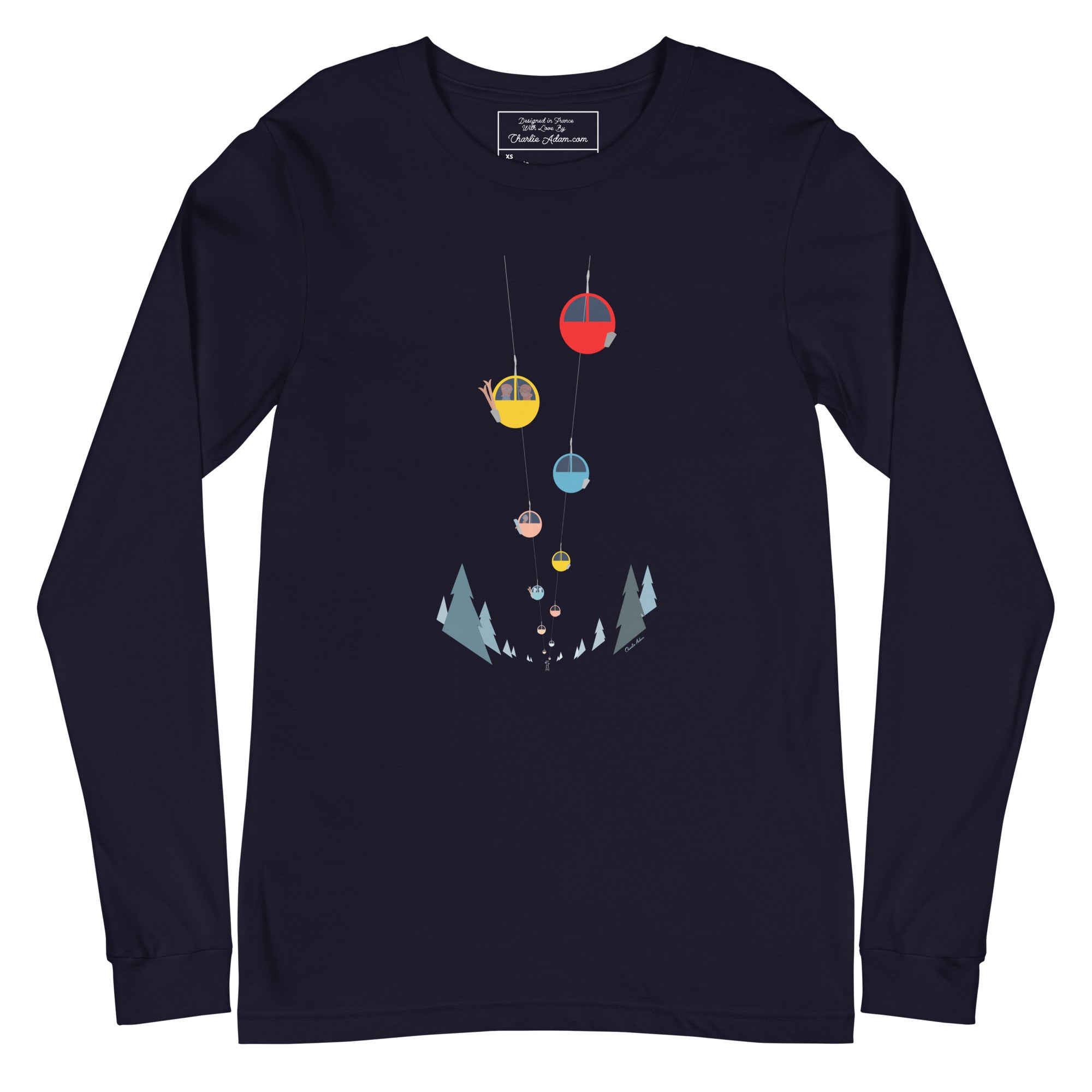 Unisex Long Sleeve Tee Gondolas in the mist