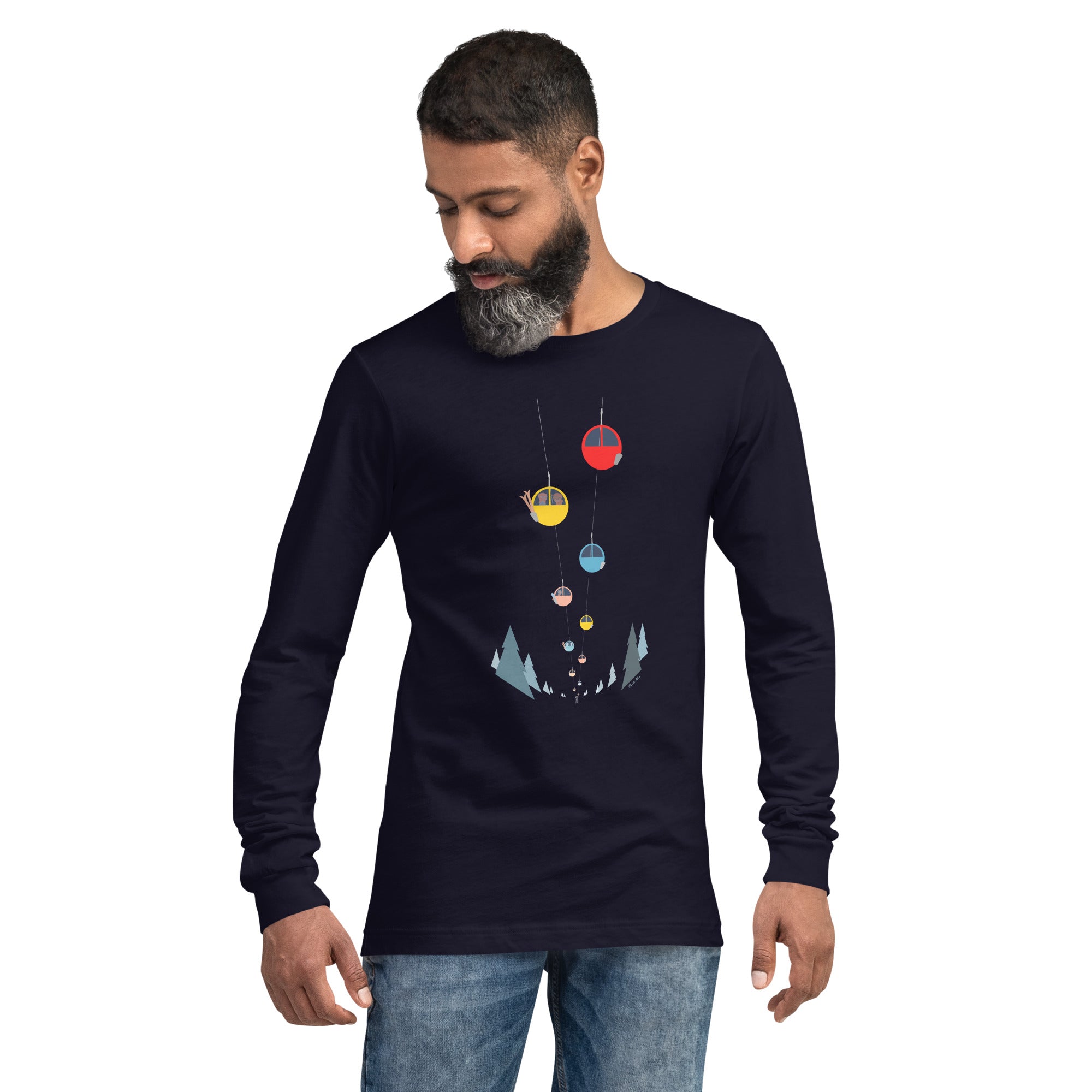 Unisex Long Sleeve Tee Gondolas in the mist