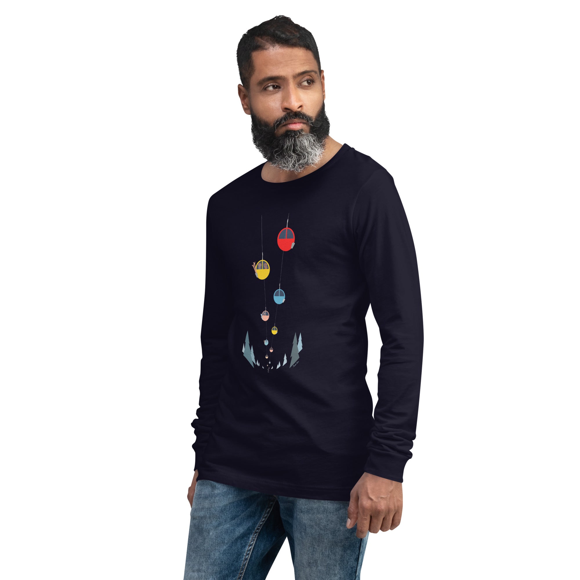 Unisex Long Sleeve Tee Gondolas in the mist