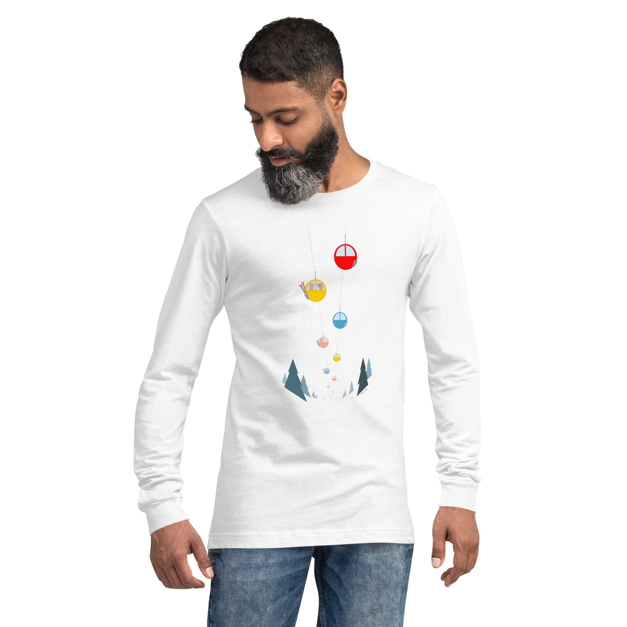 Unisex Long Sleeve Tee Gondolas in the mist