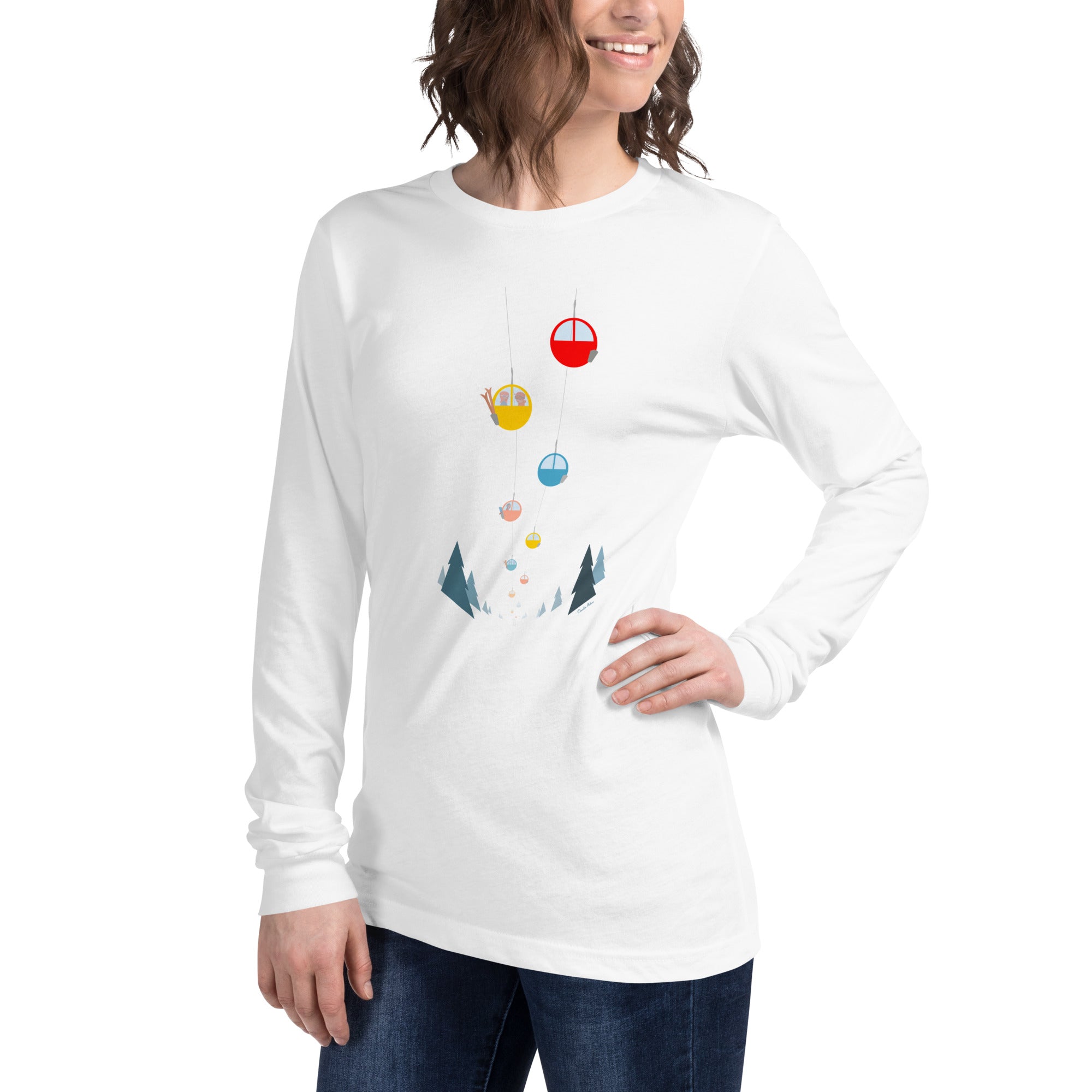 Unisex Long Sleeve Tee Gondolas in the mist