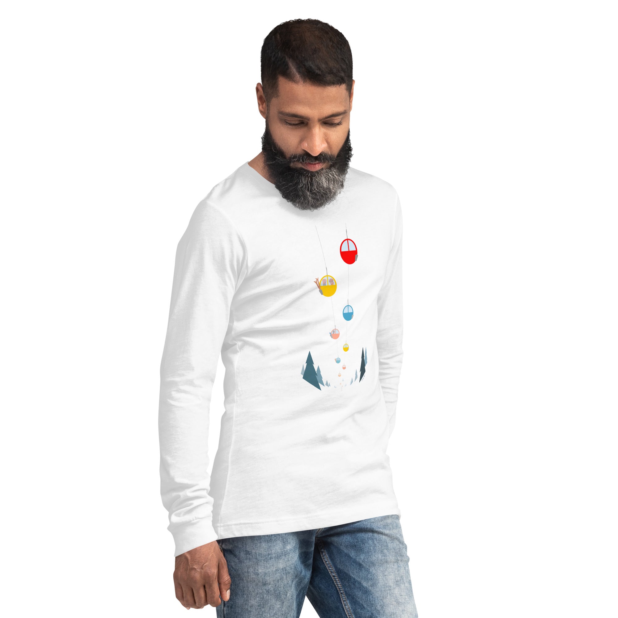 Unisex Long Sleeve Tee Gondolas in the mist