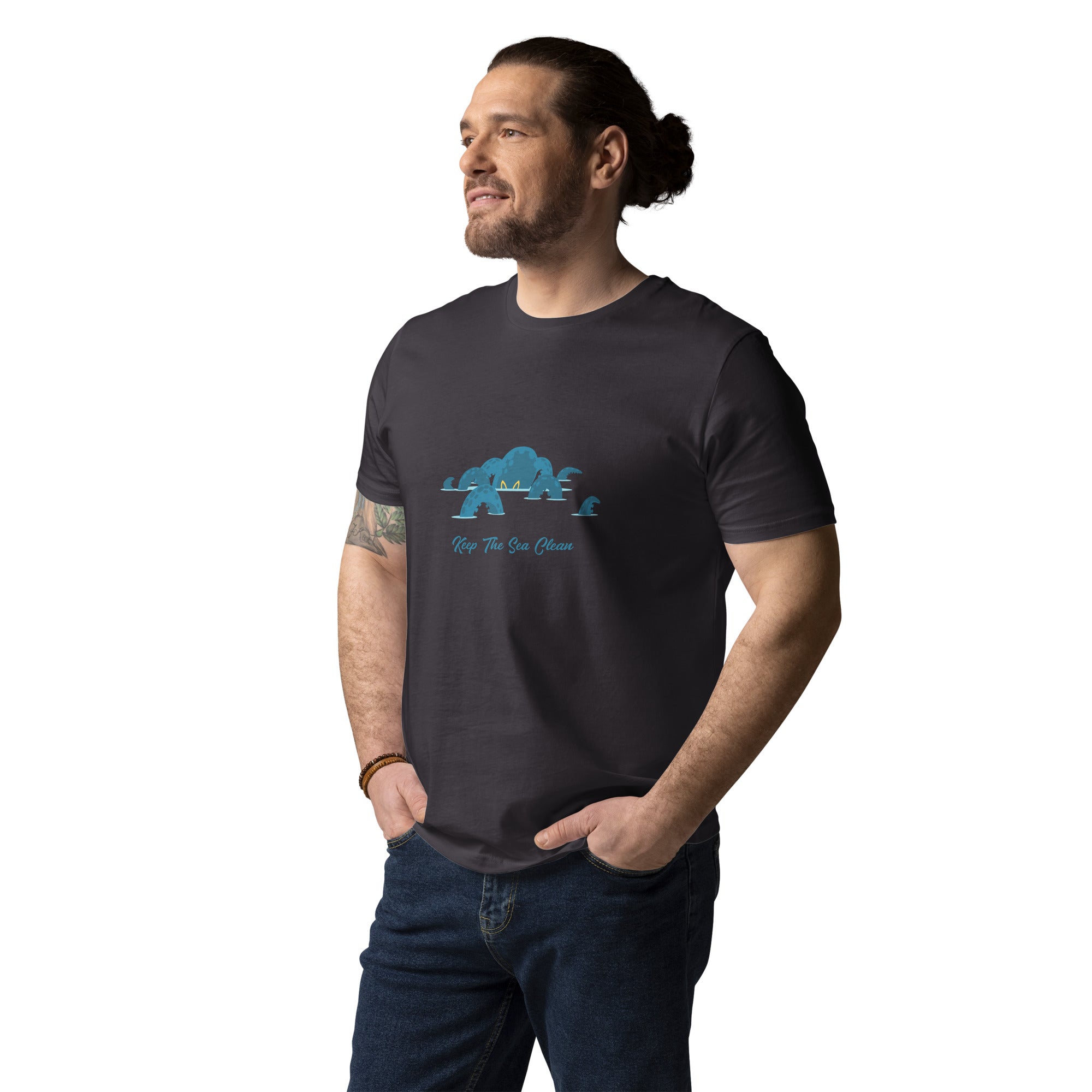 Unisex organic cotton t-shirt Octopus Blue