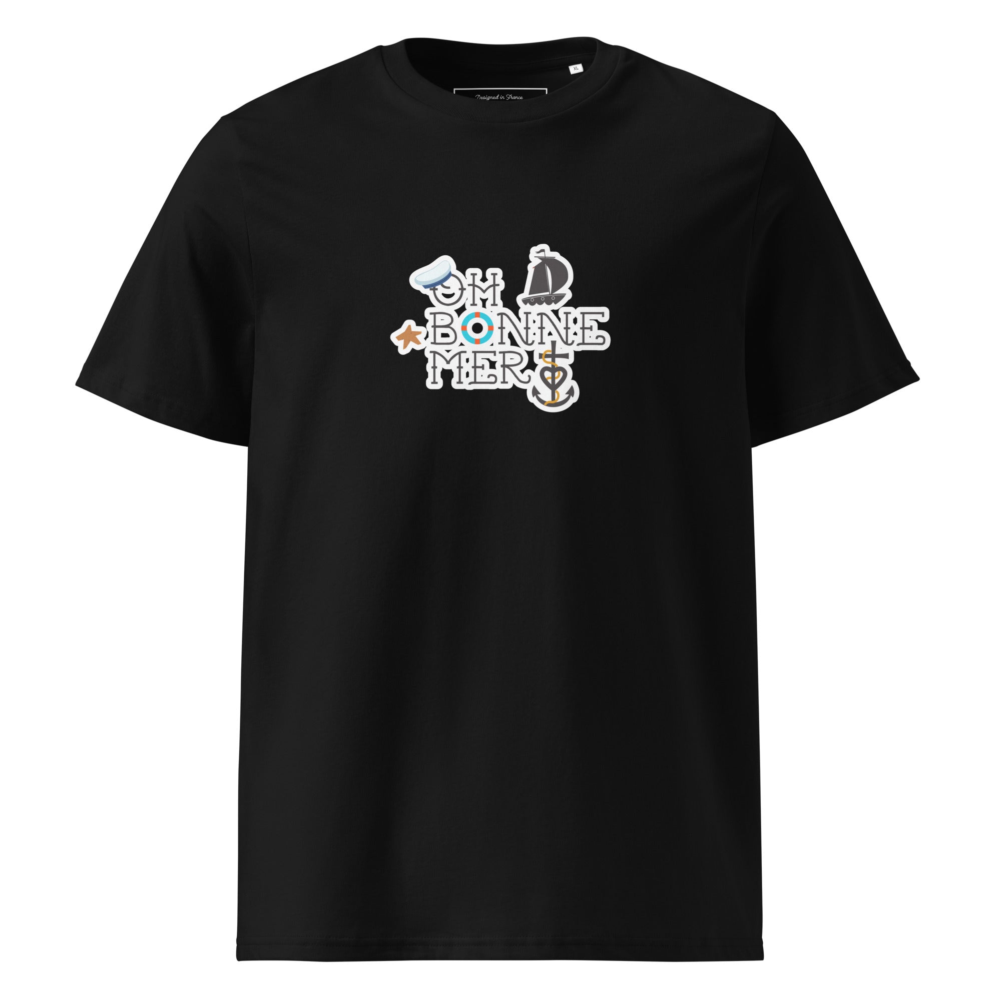 T-shirt unisexe en coton biologique Oh Bonne Mer 3 sur couleurs foncées