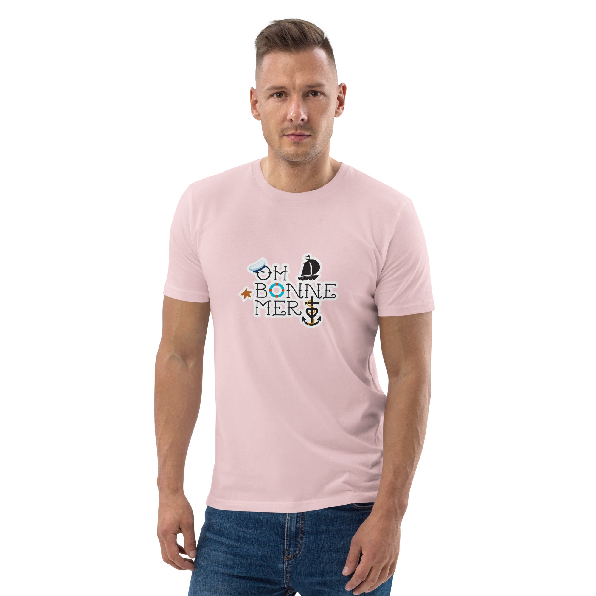 Unisex organic cotton t-shirt Oh Bonne Mer 3 on light colors