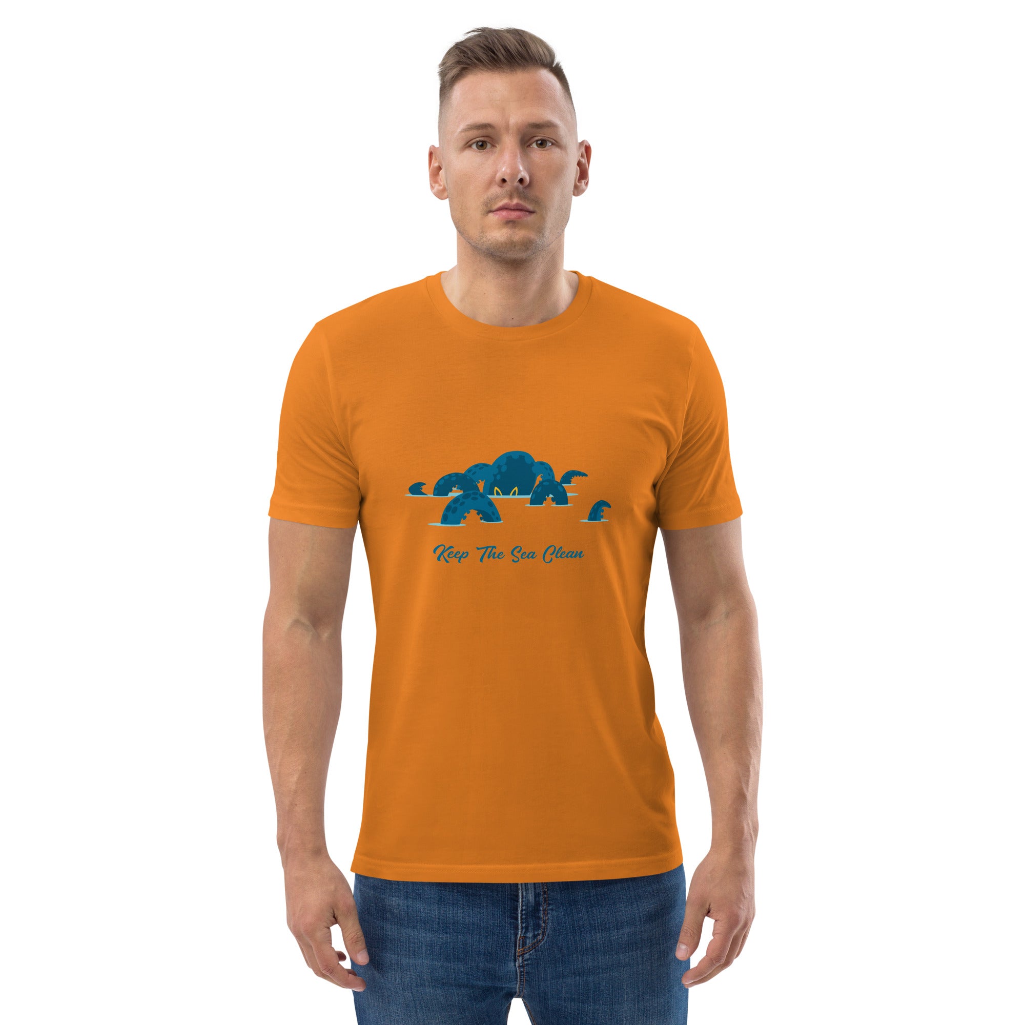 T-shirt unisexe en coton biologique Octopus Blue