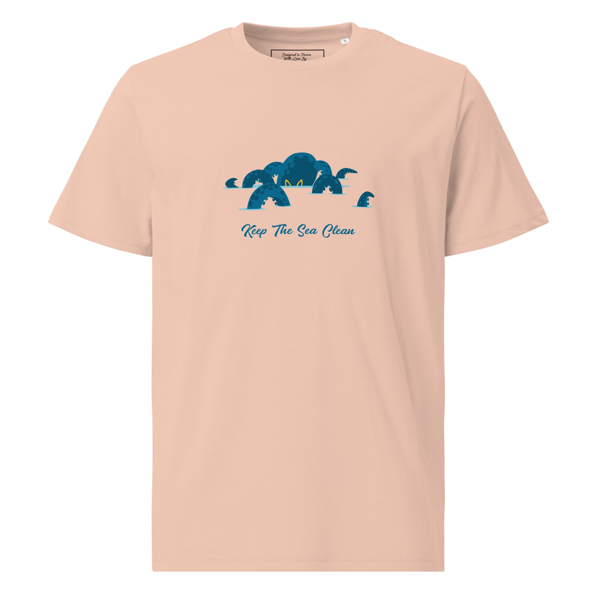 Unisex organic cotton t-shirt Octopus Blue