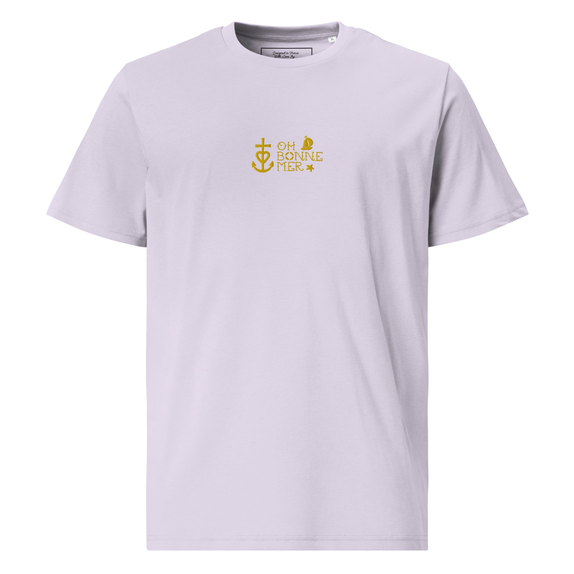 T-shirt unisexe en coton biologique Oh Bonne Mer 2 brodé sur couleurs claires