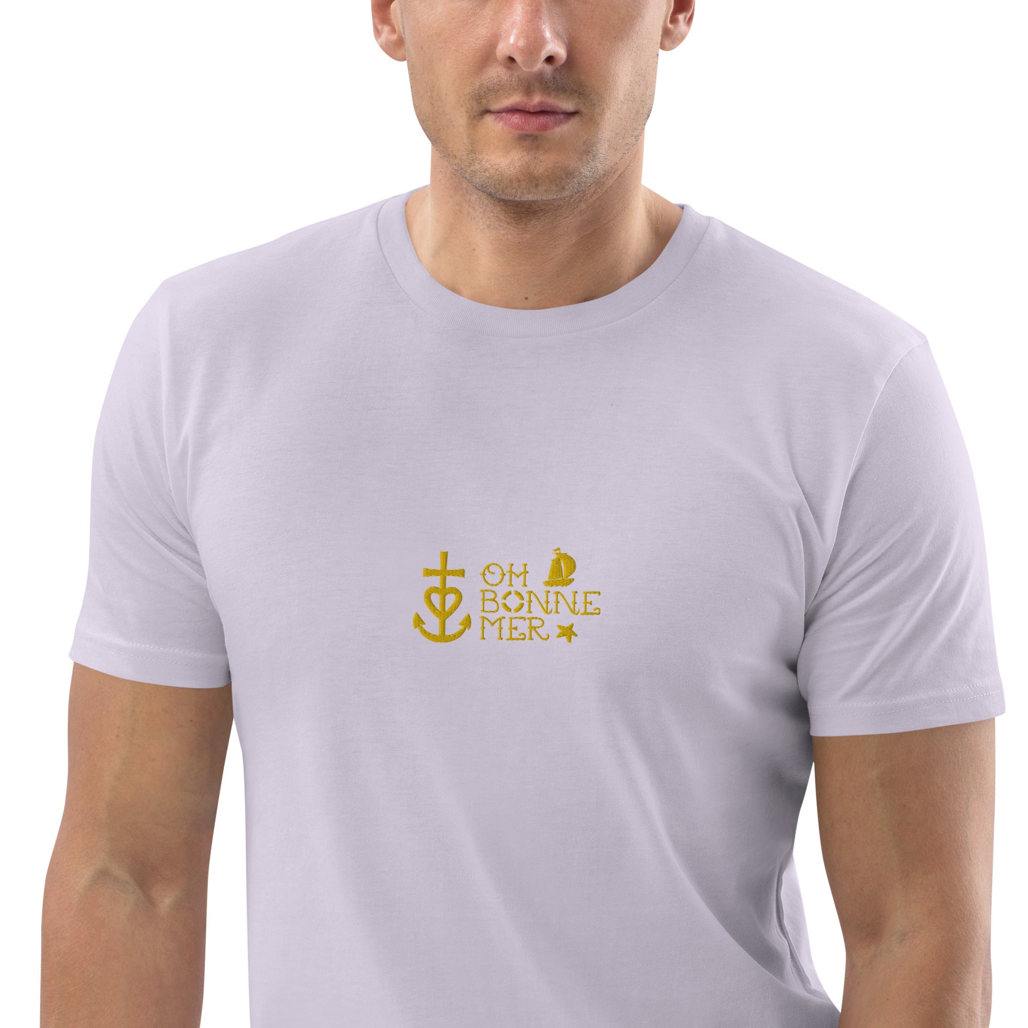 T-shirt unisexe en coton biologique Oh Bonne Mer 2 brodé sur couleurs claires