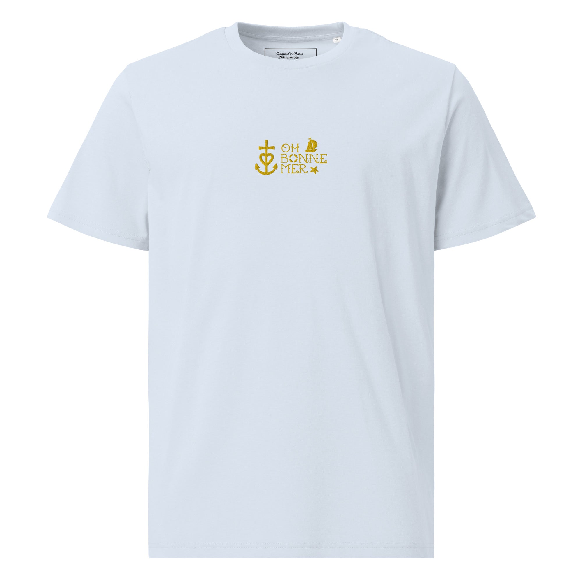 T-shirt unisexe en coton biologique Oh Bonne Mer 2 brodé sur couleurs claires