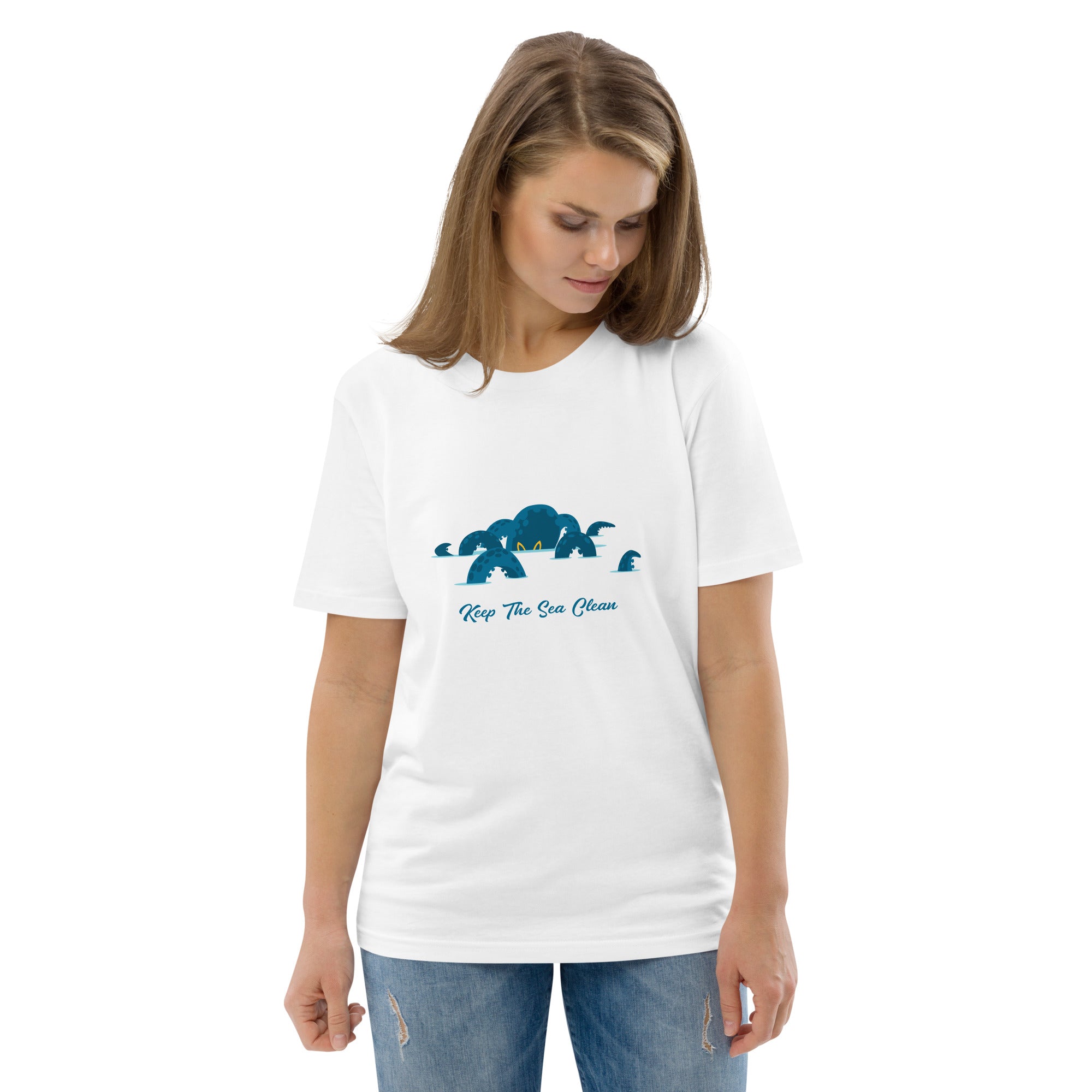 T-shirt unisexe en coton biologique Octopus Blue