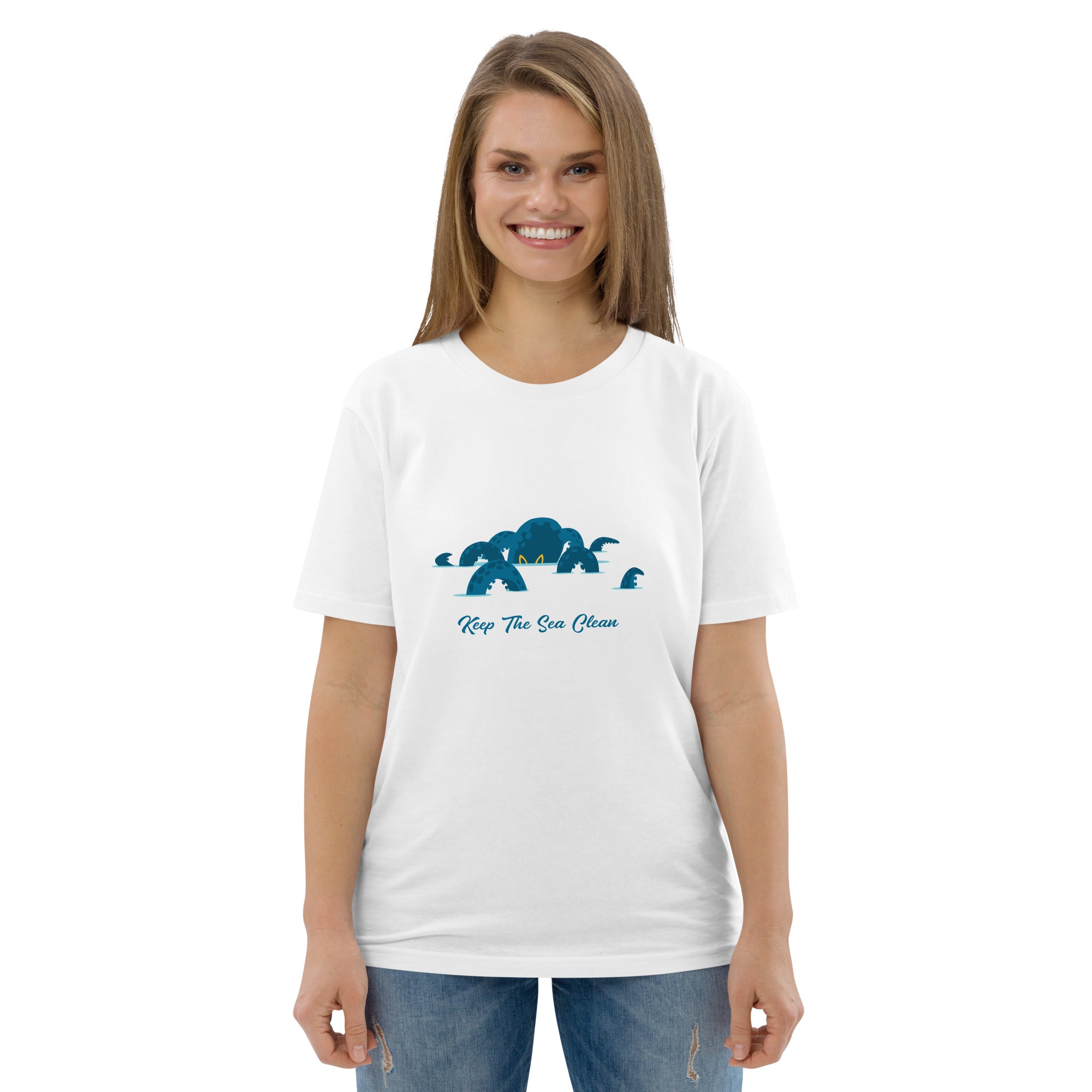 T-shirt unisexe en coton biologique Octopus Blue