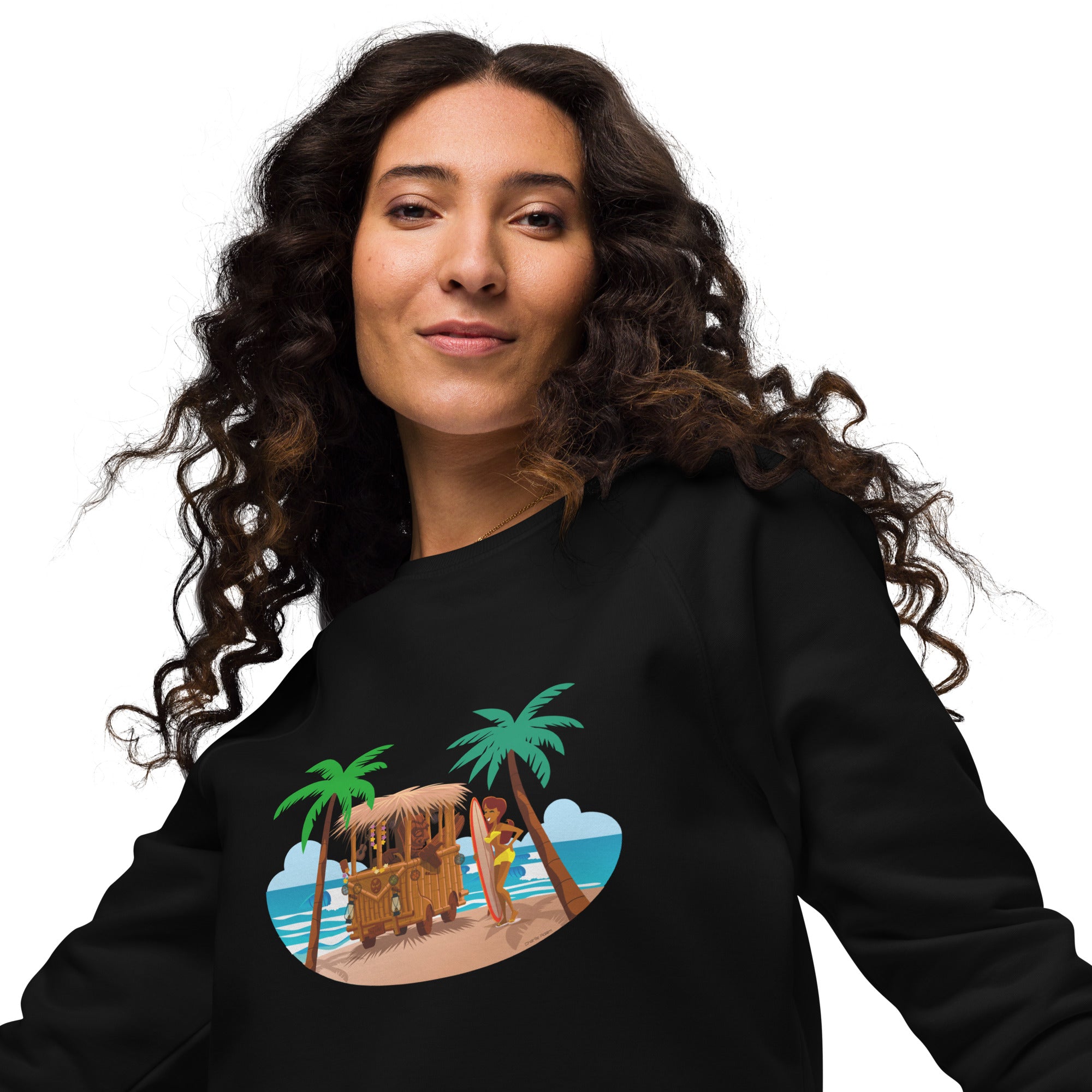 Sweatshirt écologique raglan unisexe Tiki Kombi