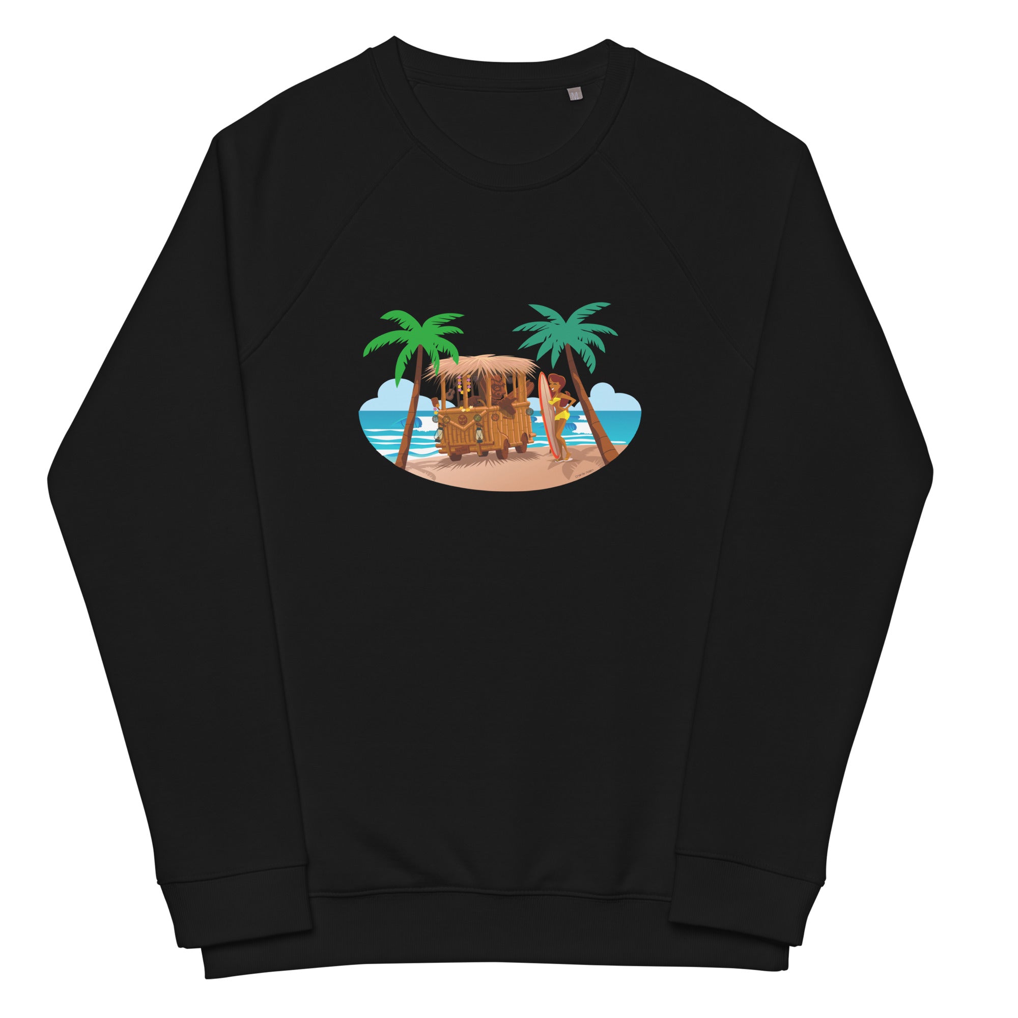 Unisex organic raglan sweatshirt Tiki Kombi