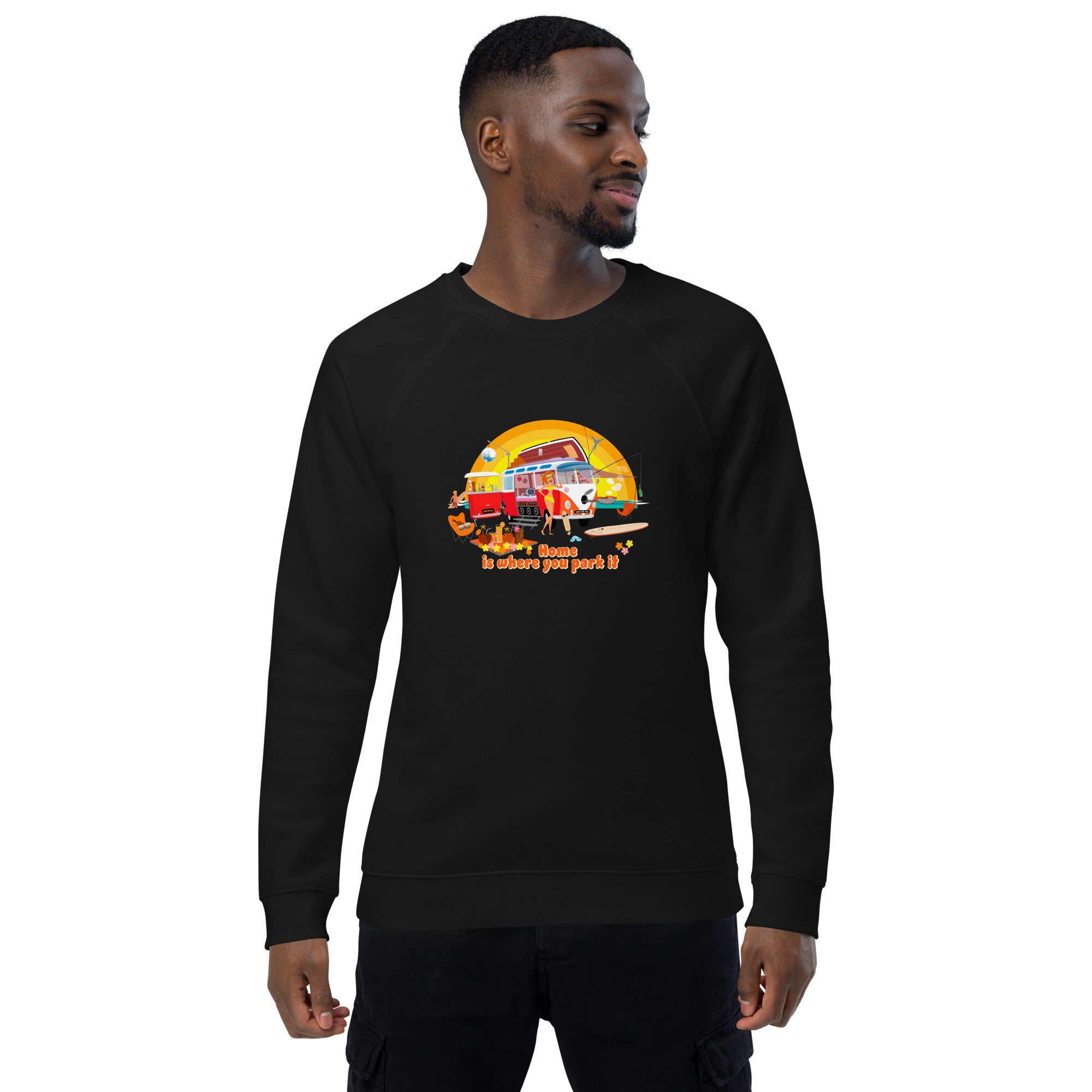 Sweatshirt écologique raglan unisexe Ultra Combi Home is where you park it