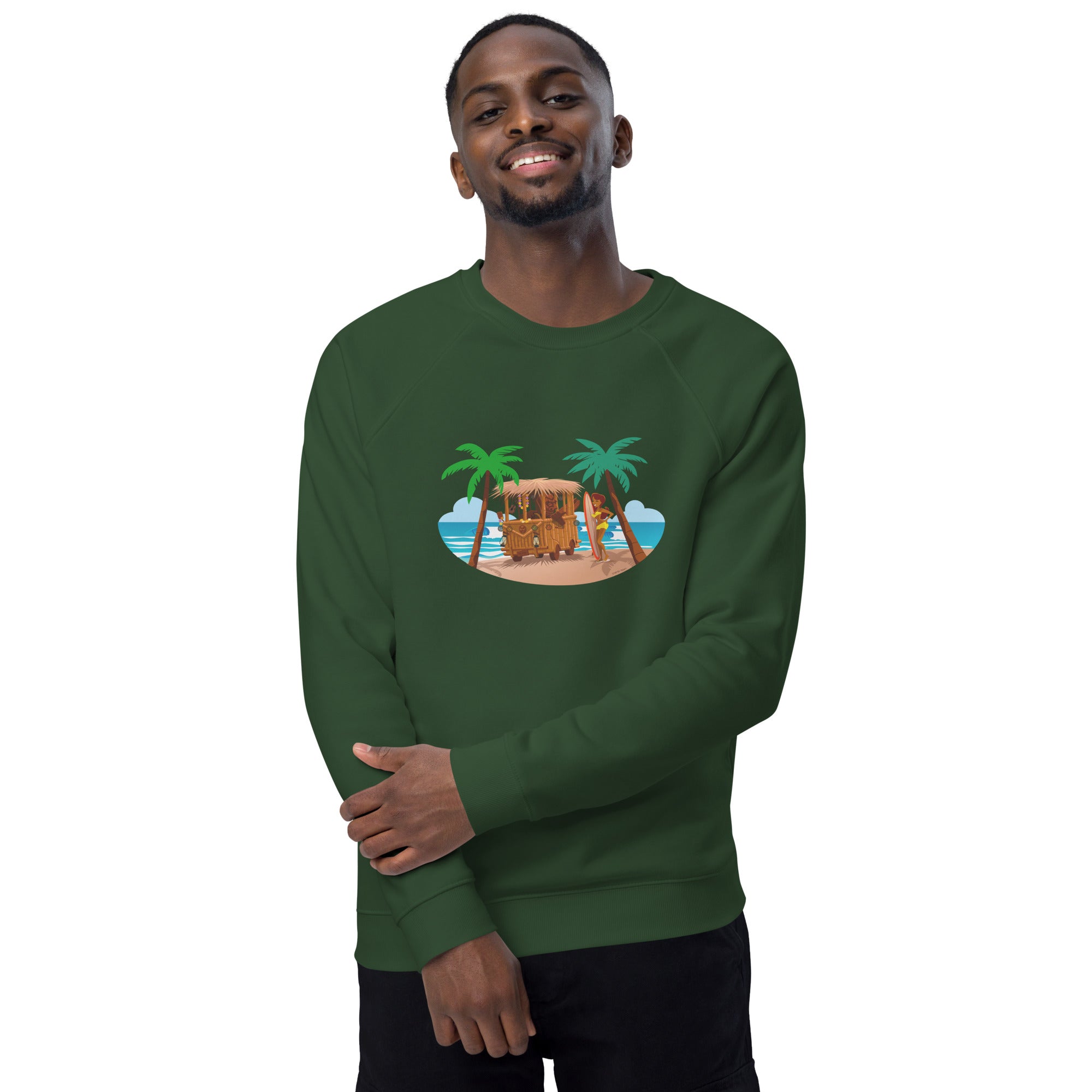 Sweatshirt écologique raglan unisexe Tiki Kombi