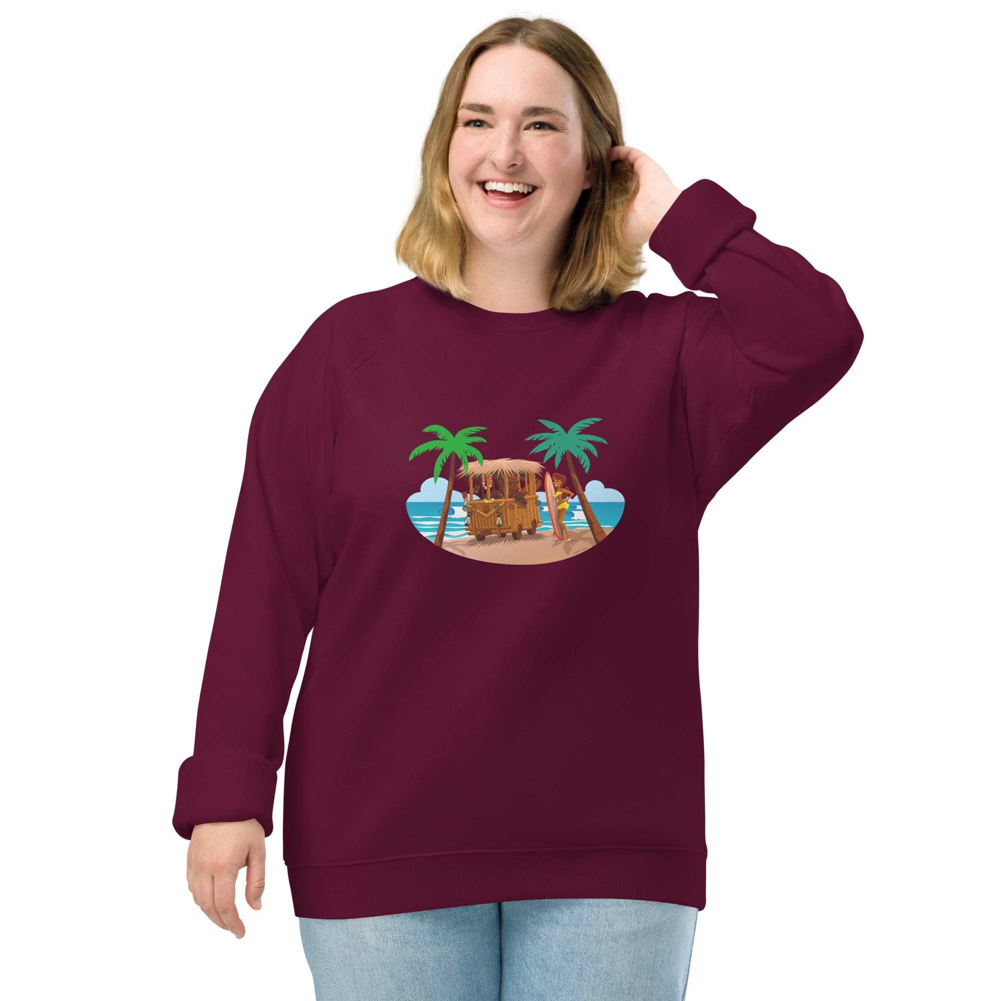 Sweatshirt écologique raglan unisexe Tiki Kombi