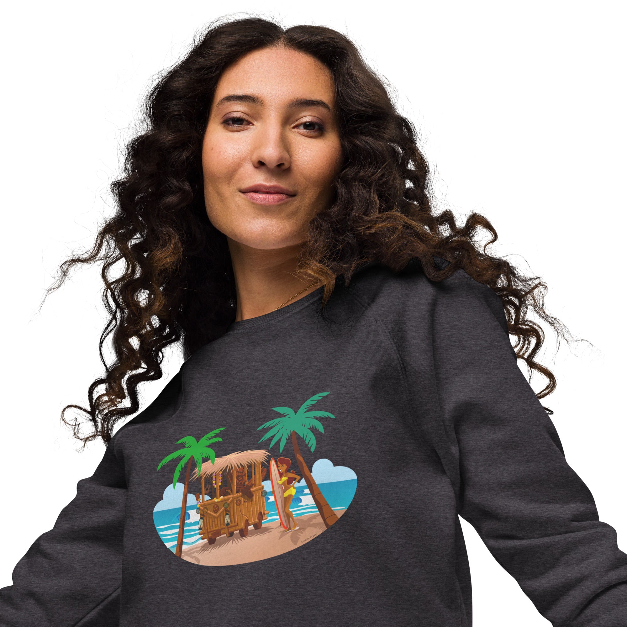 Sweatshirt écologique raglan unisexe Tiki Kombi