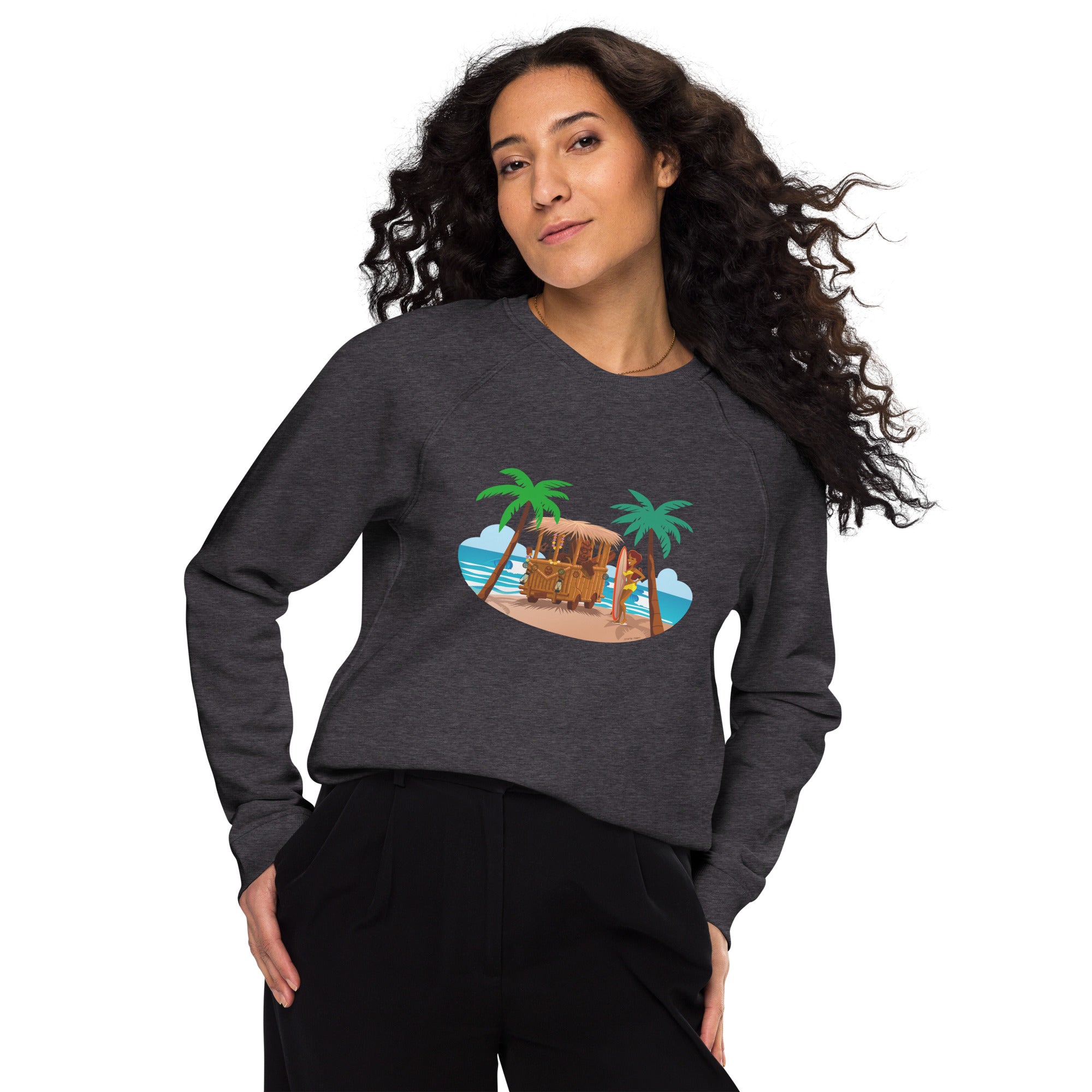 Sweatshirt écologique raglan unisexe Tiki Kombi