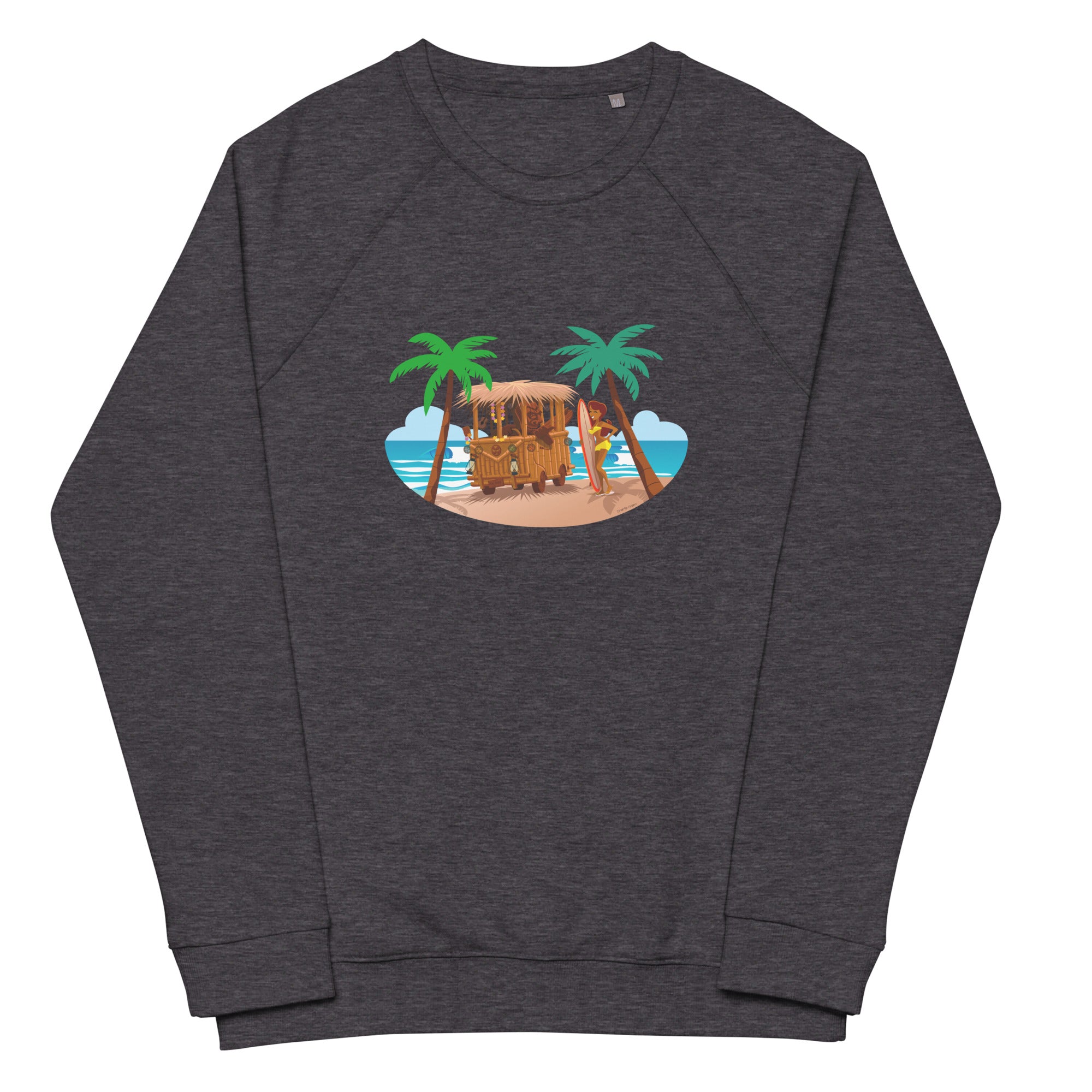 Unisex organic raglan sweatshirt Tiki Kombi