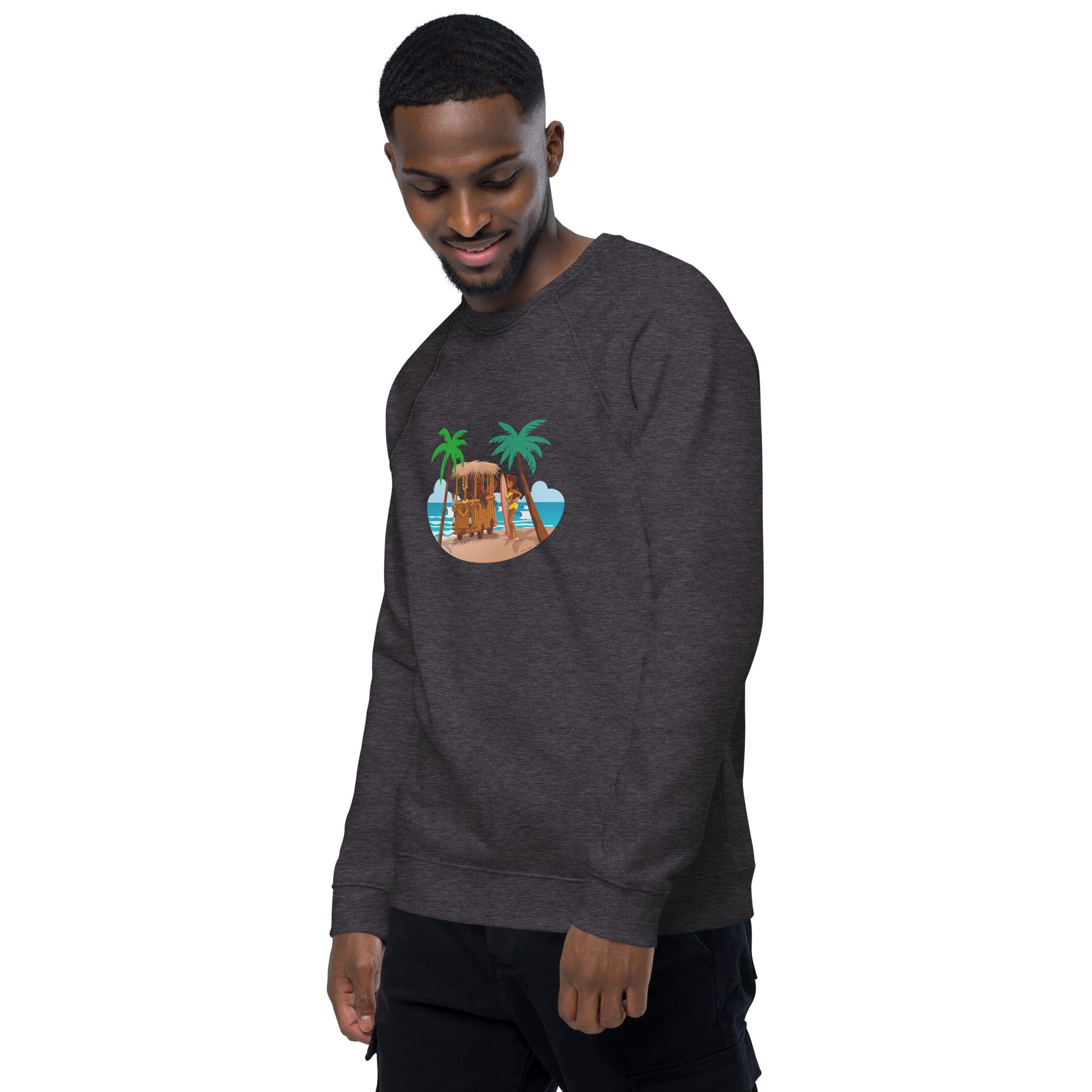 Unisex organic raglan sweatshirt Tiki Kombi