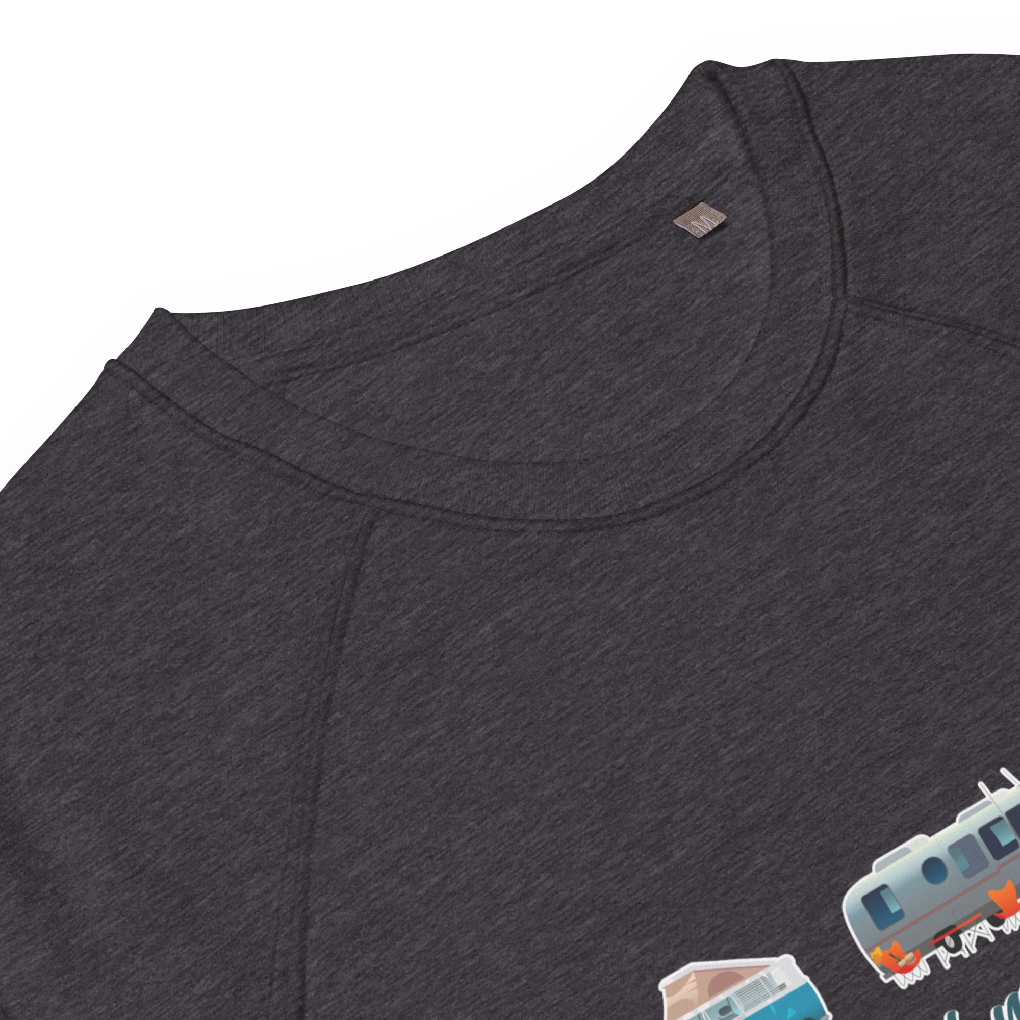 Unisex organic raglan sweatshirt Square Vintage Campers