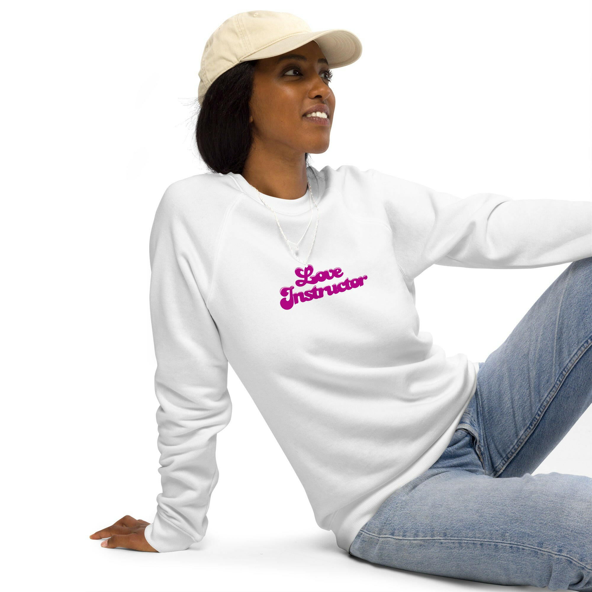 Sweatshirt écologique raglan unisexe Love Instructor