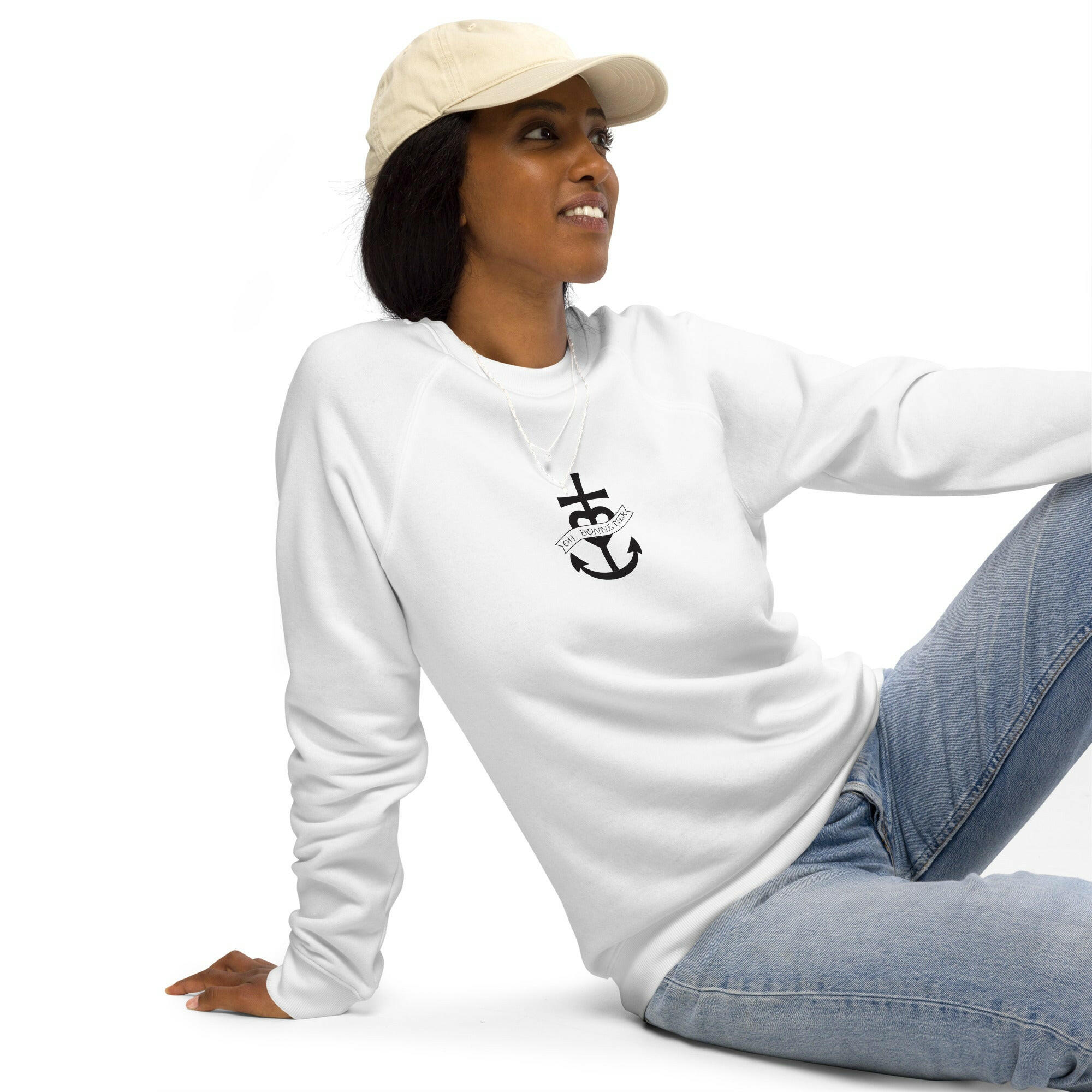 Unisex organic raglan sweatshirt Oh Bonne Mer 1